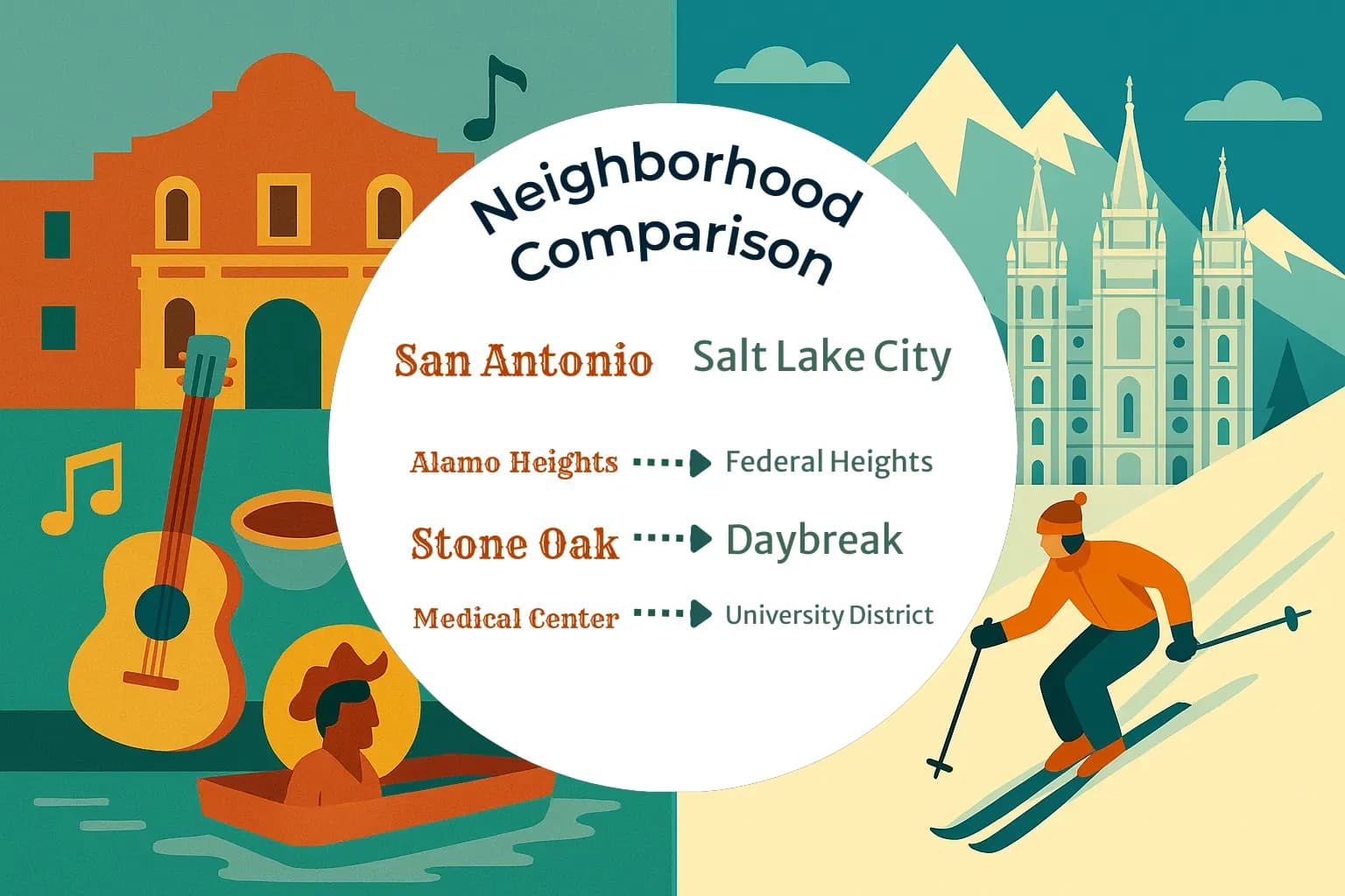 San Antonio vs Salt Lake City Neighborhood Comparison