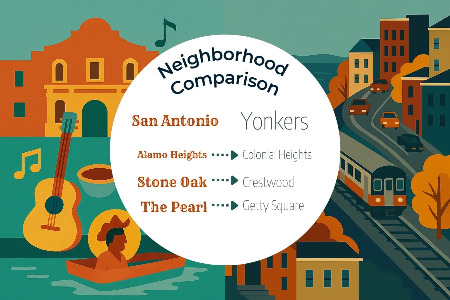San Antonio vs Yonkers Neighborhood Comparison