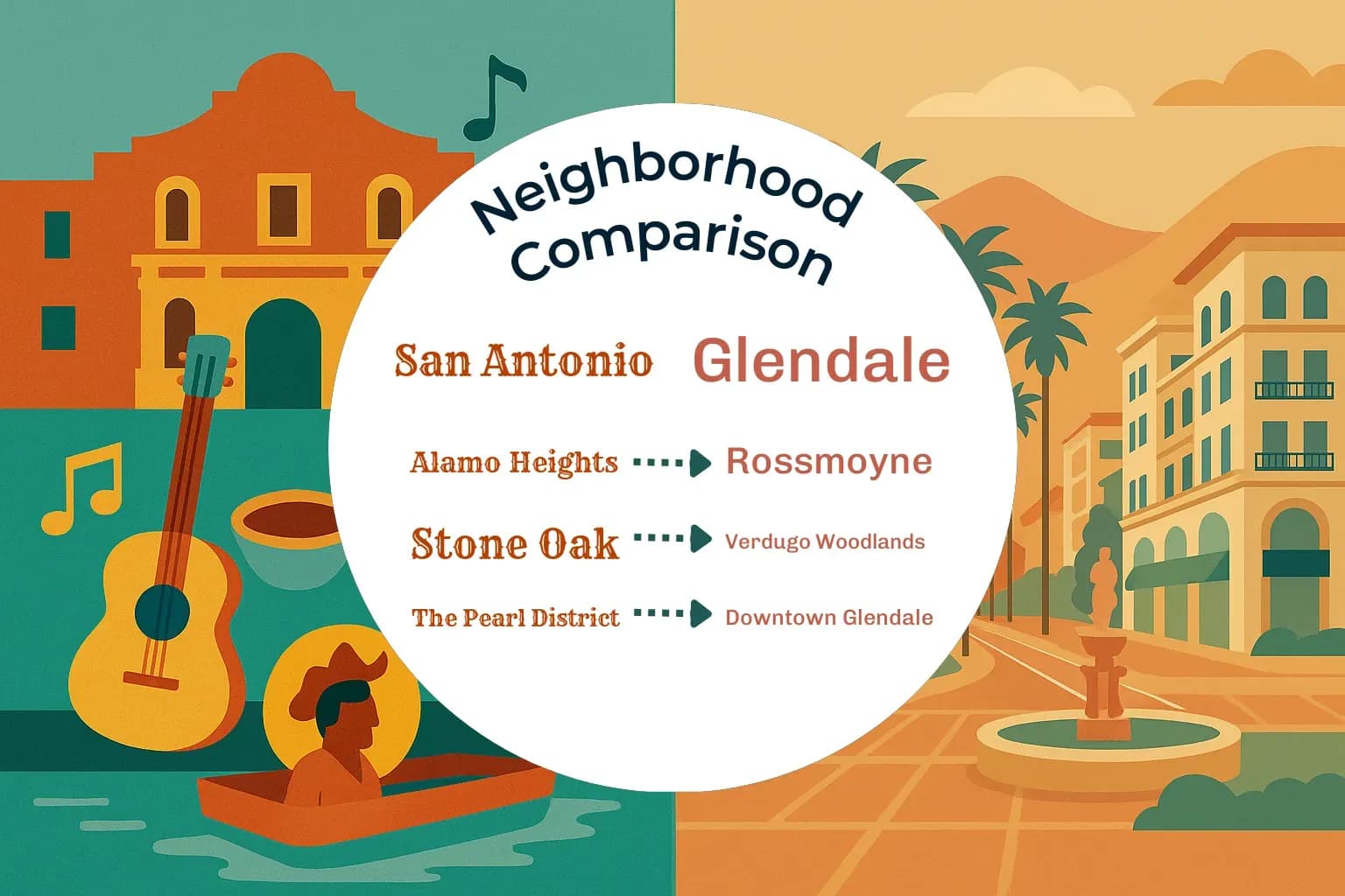 San Antonio vs Glendale Neighborhood Comparison