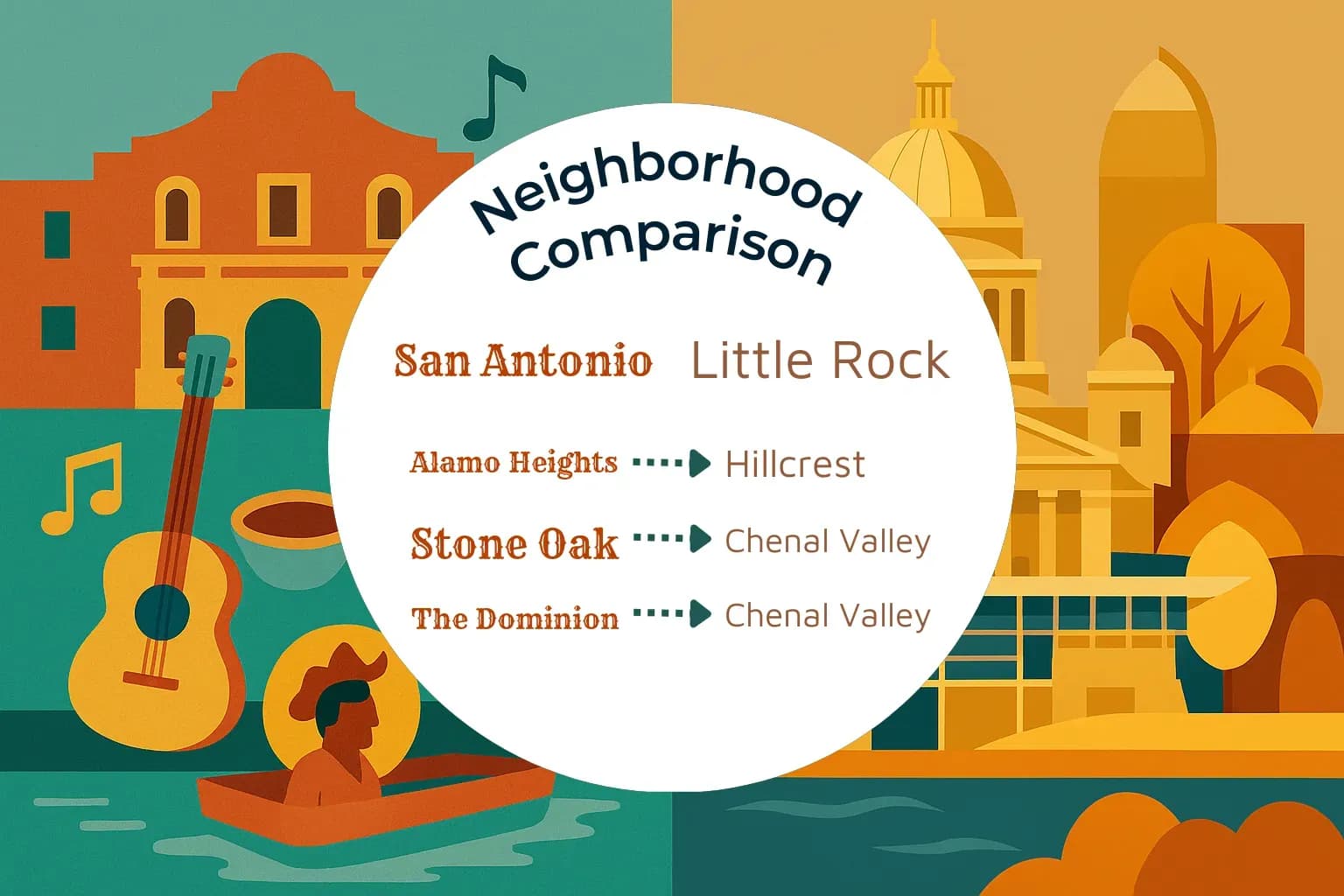 San Antonio vs Little Rock Neighborhood Comparison