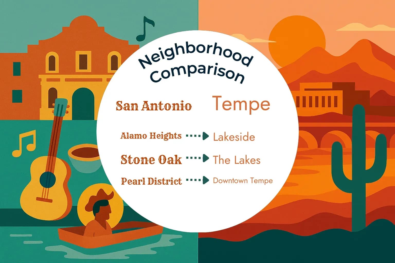 San Antonio vs Tempe Neighborhood Comparison