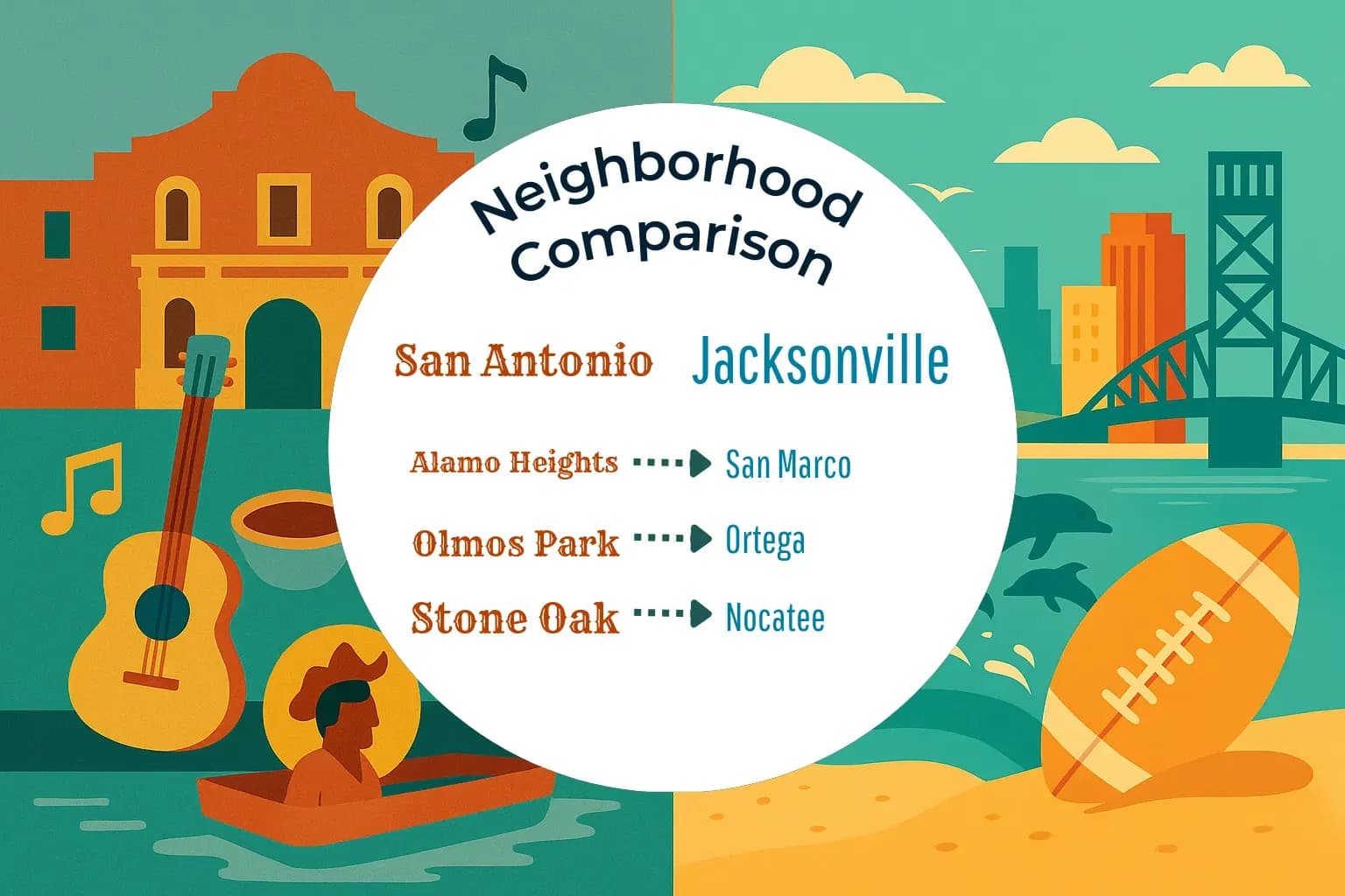 San Antonio vs Jacksonville Neighborhood Comparison