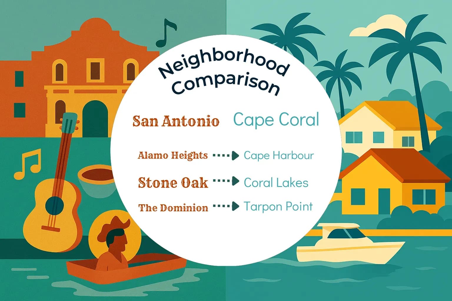San Antonio vs Cape Coral Neighborhood Comparison