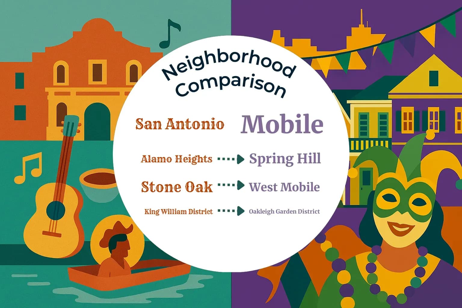 San Antonio vs Mobile Neighborhood Comparison
