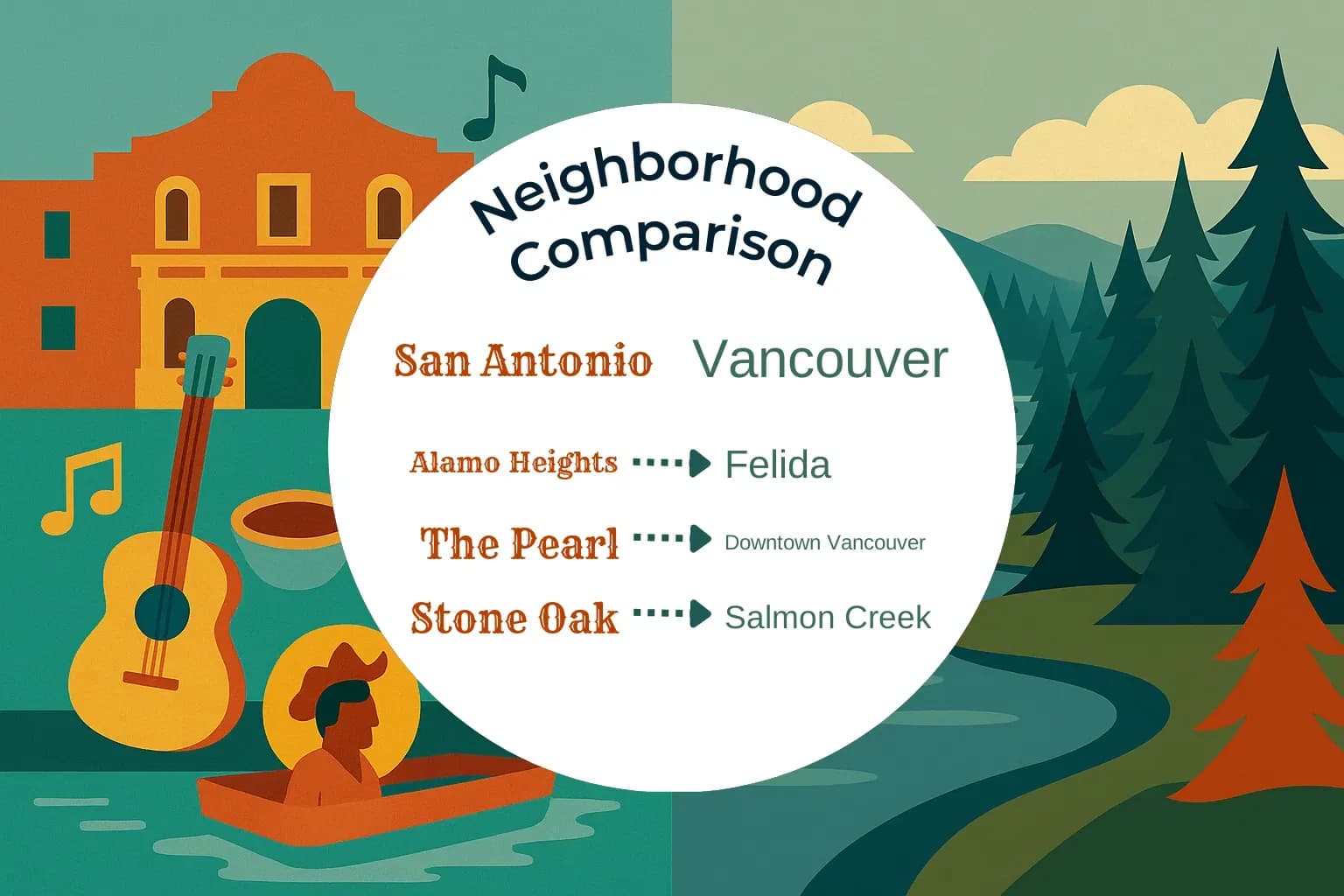 San Antonio vs Vancouver Neighborhood Comparison