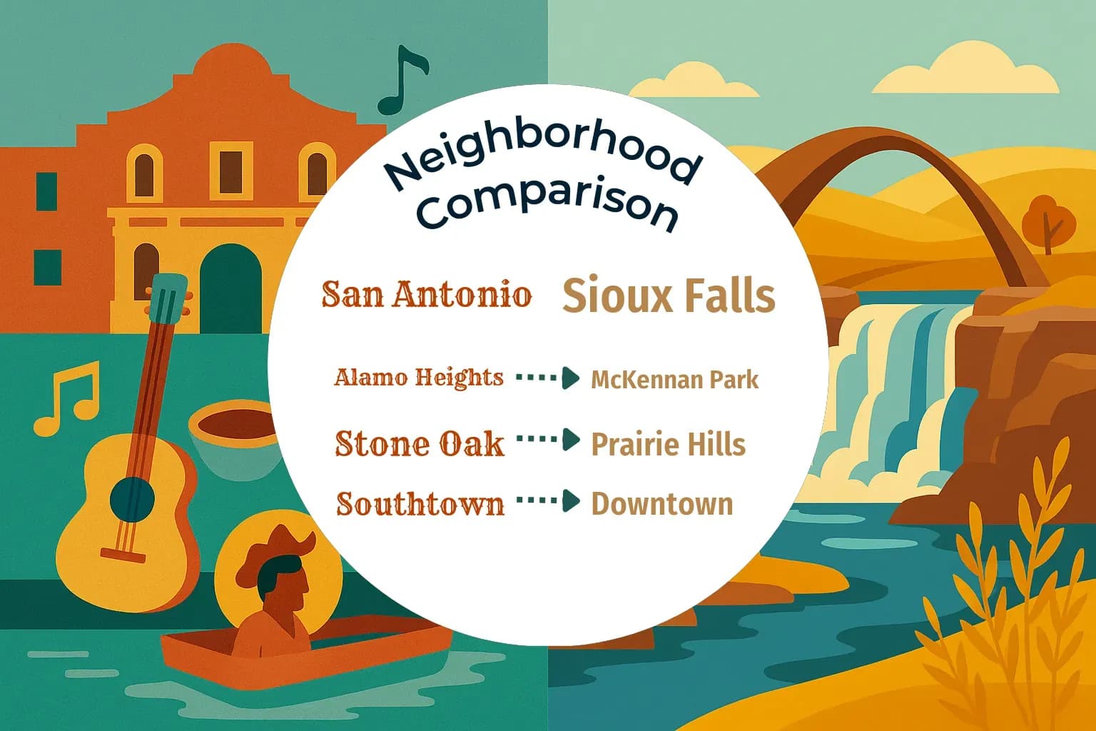 San Antonio vs Sioux Falls Neighborhood Comparison