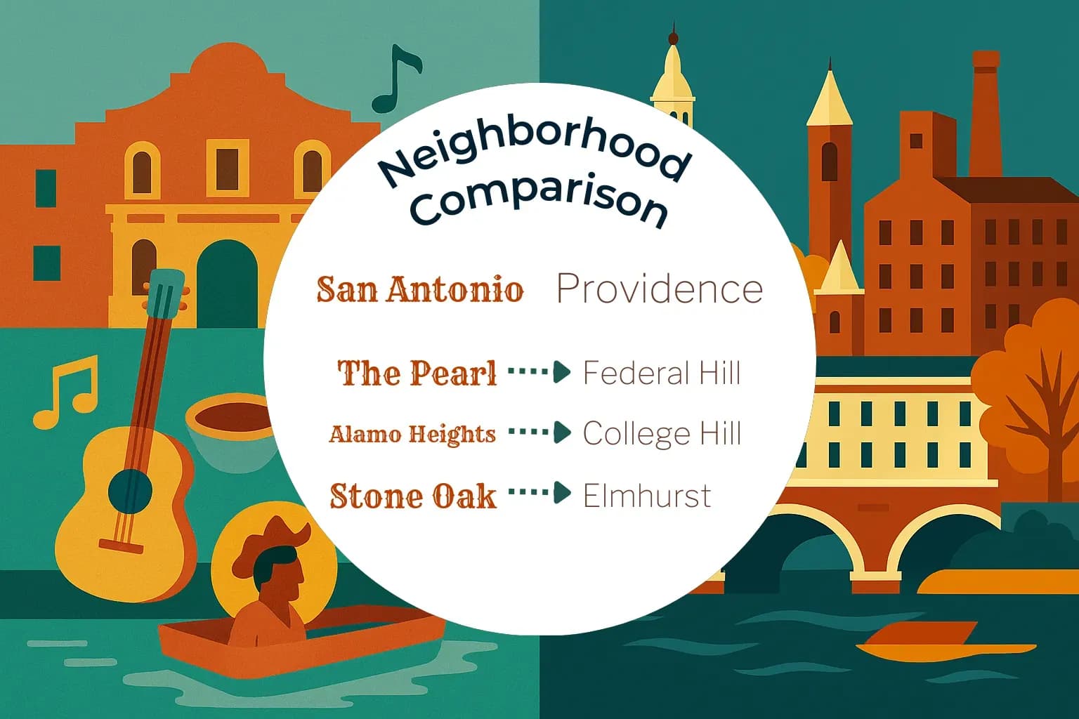 San Antonio vs Providence Neighborhood Comparison