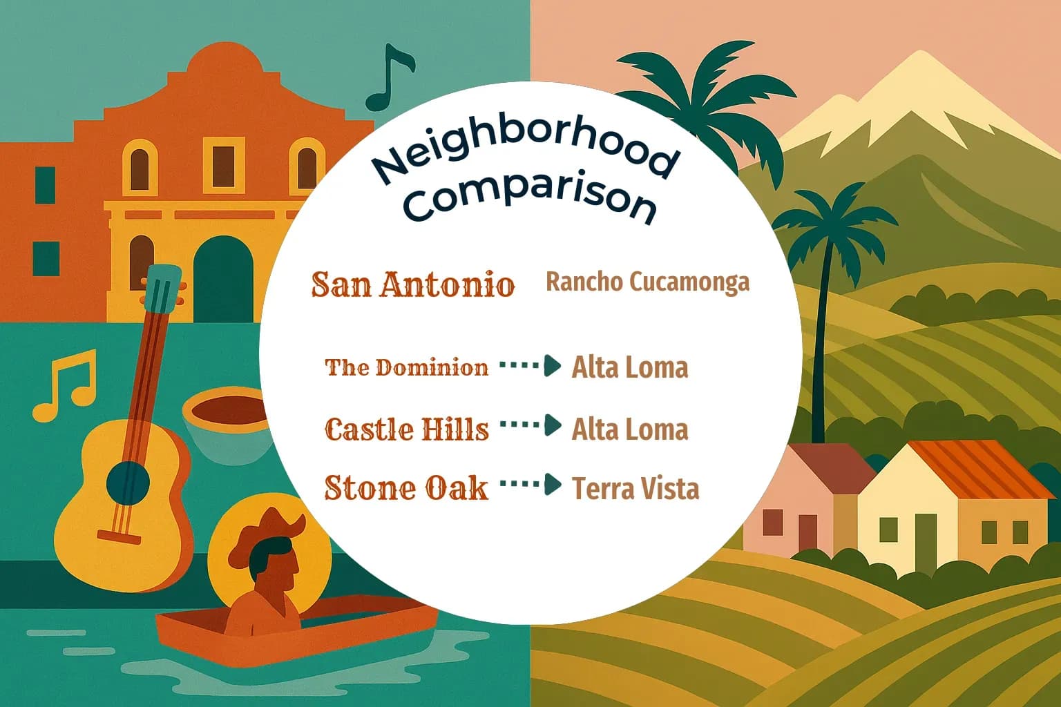 San Antonio vs Rancho Cucamonga Neighborhood Comparison