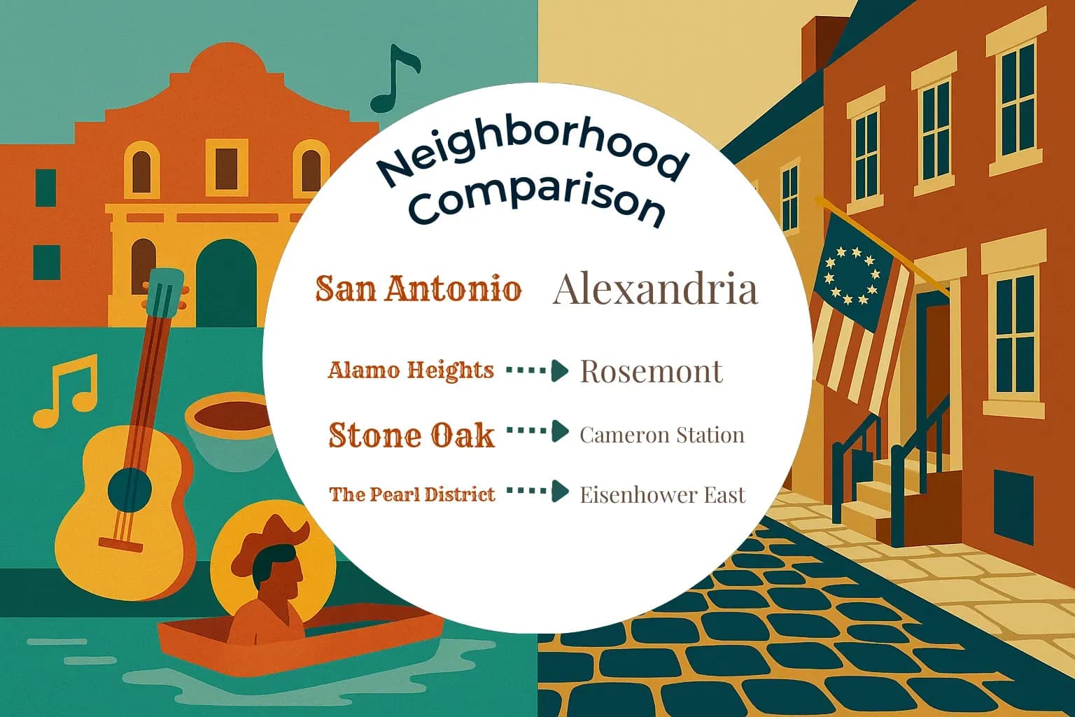 San Antonio vs Alexandria Neighborhood Comparison
