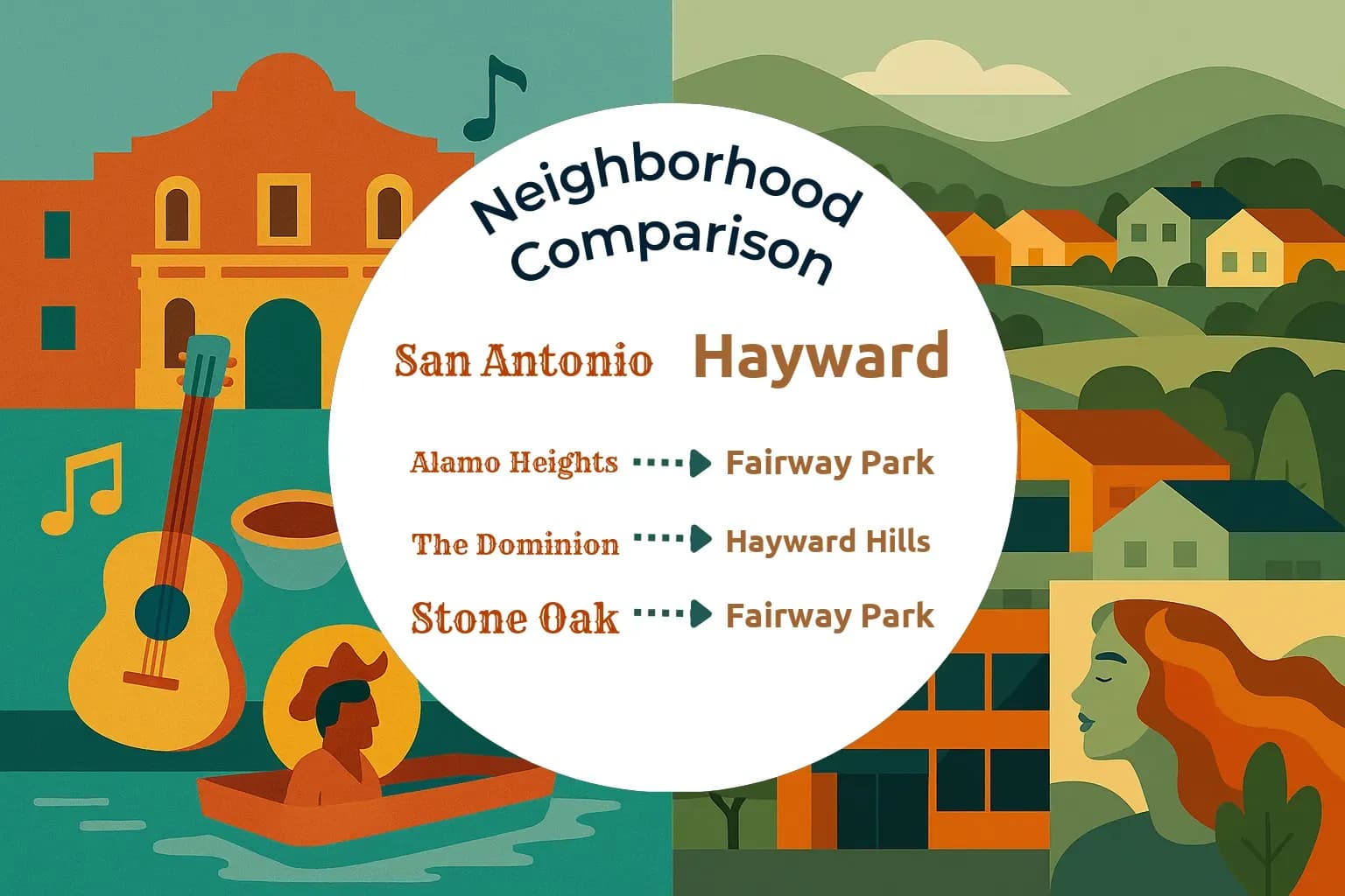 San Antonio vs Hayward Neighborhood Comparison