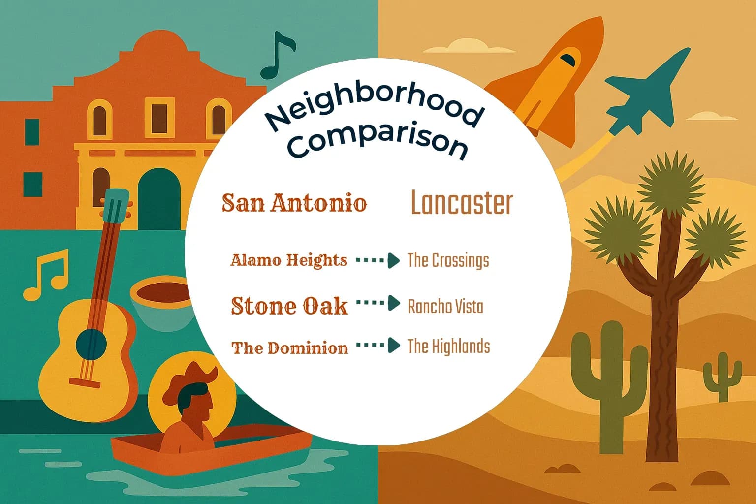 San Antonio vs Lancaster Neighborhood Comparison