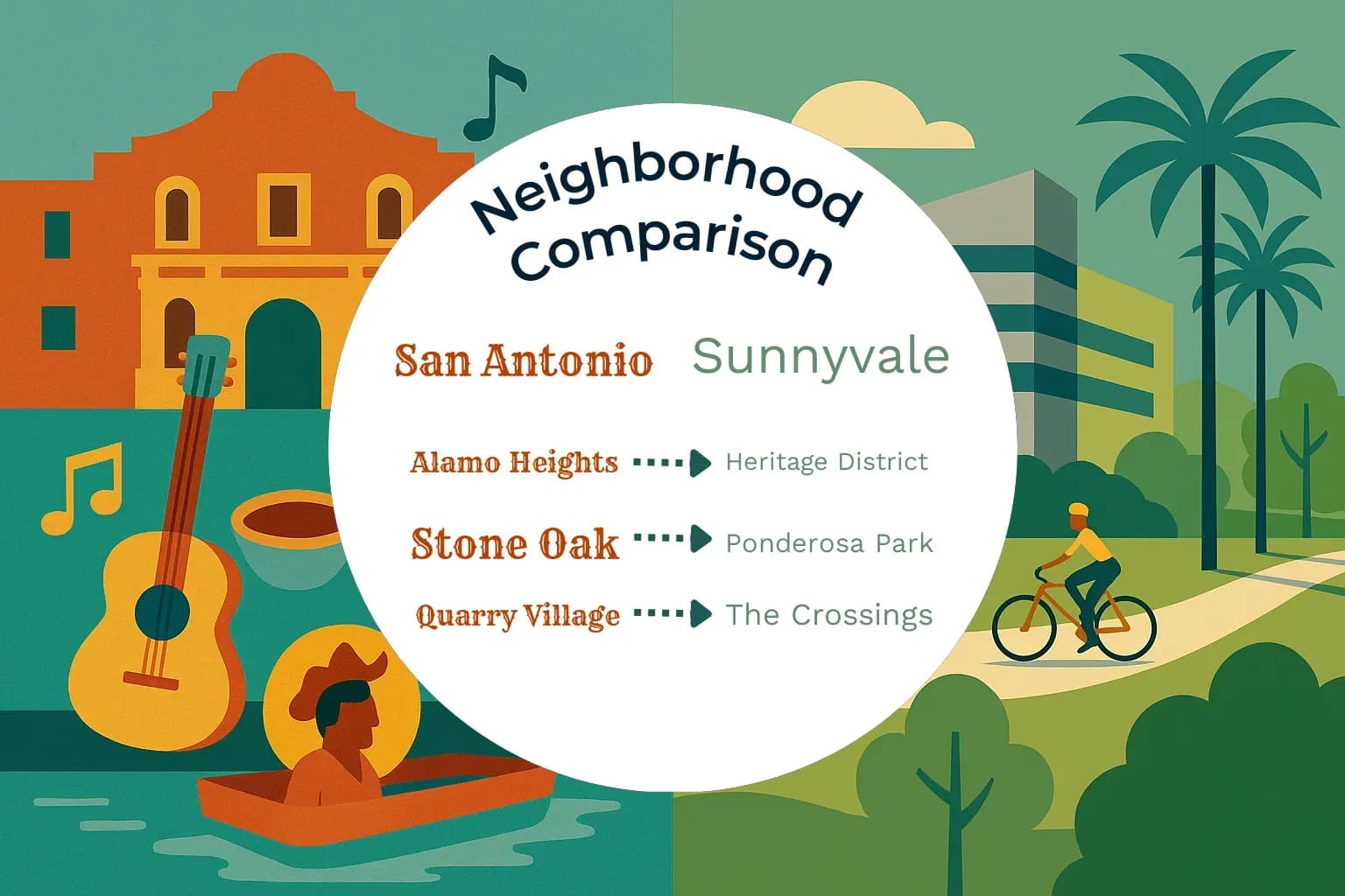 San Antonio vs Sunnyvale Neighborhood Comparison