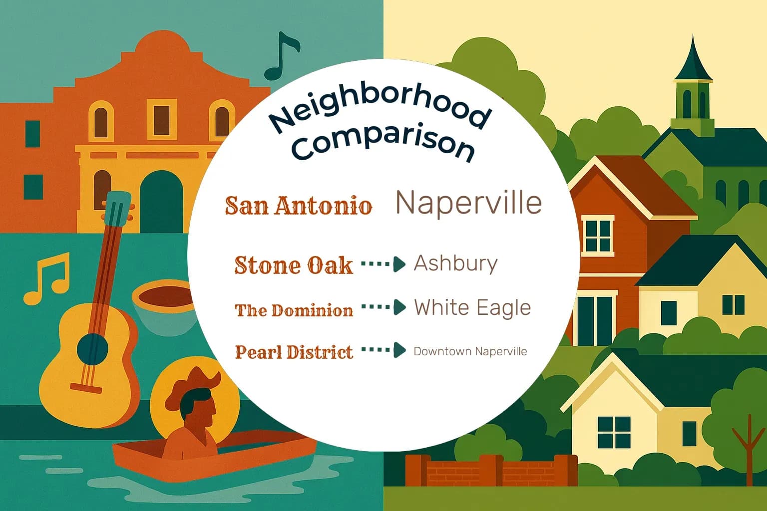 San Antonio vs Naperville Neighborhood Comparison