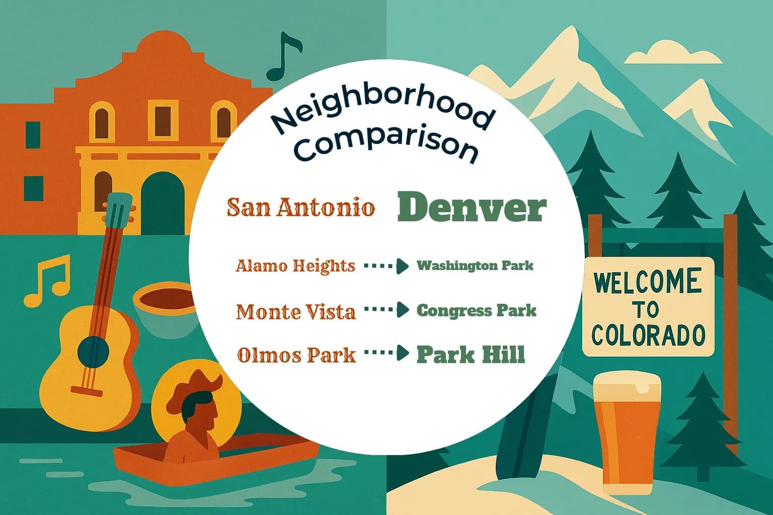 San Antonio vs Denver Neighborhood Comparison