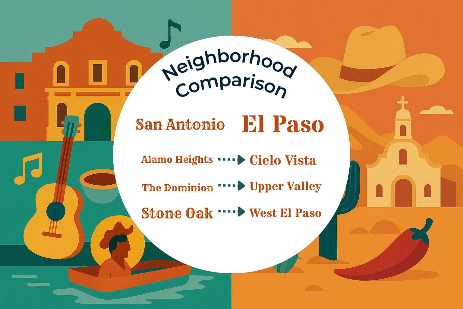 San Antonio vs El Paso Neighborhood Comparison