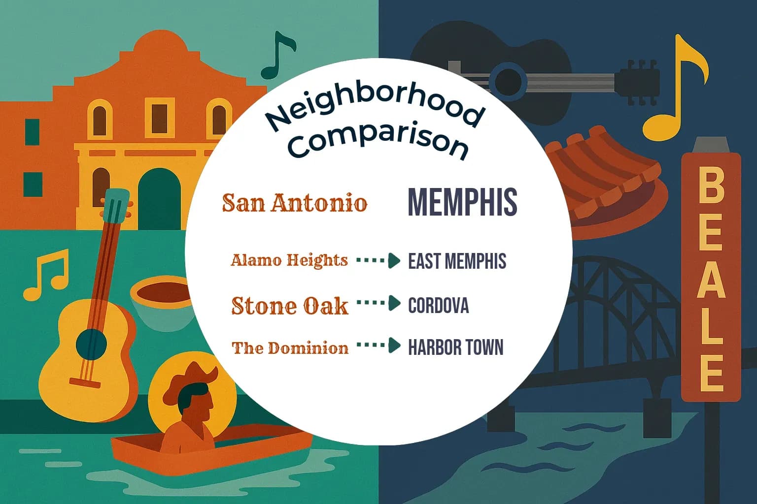 San Antonio vs Memphis Neighborhood Comparison