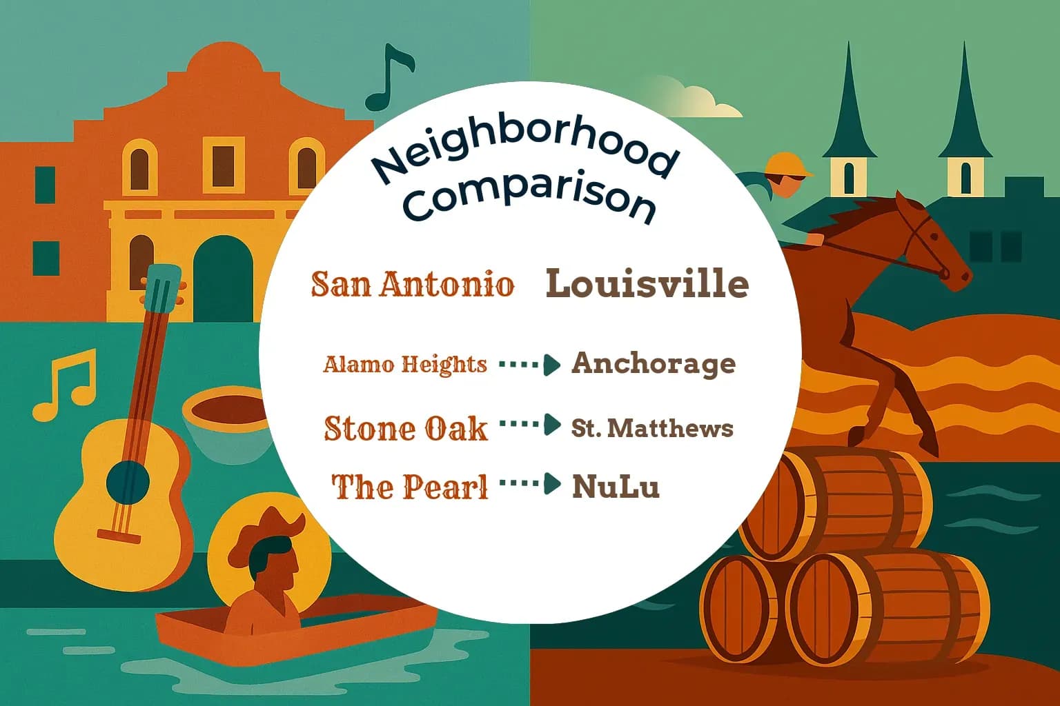 San Antonio vs Louisville Neighborhood Comparison