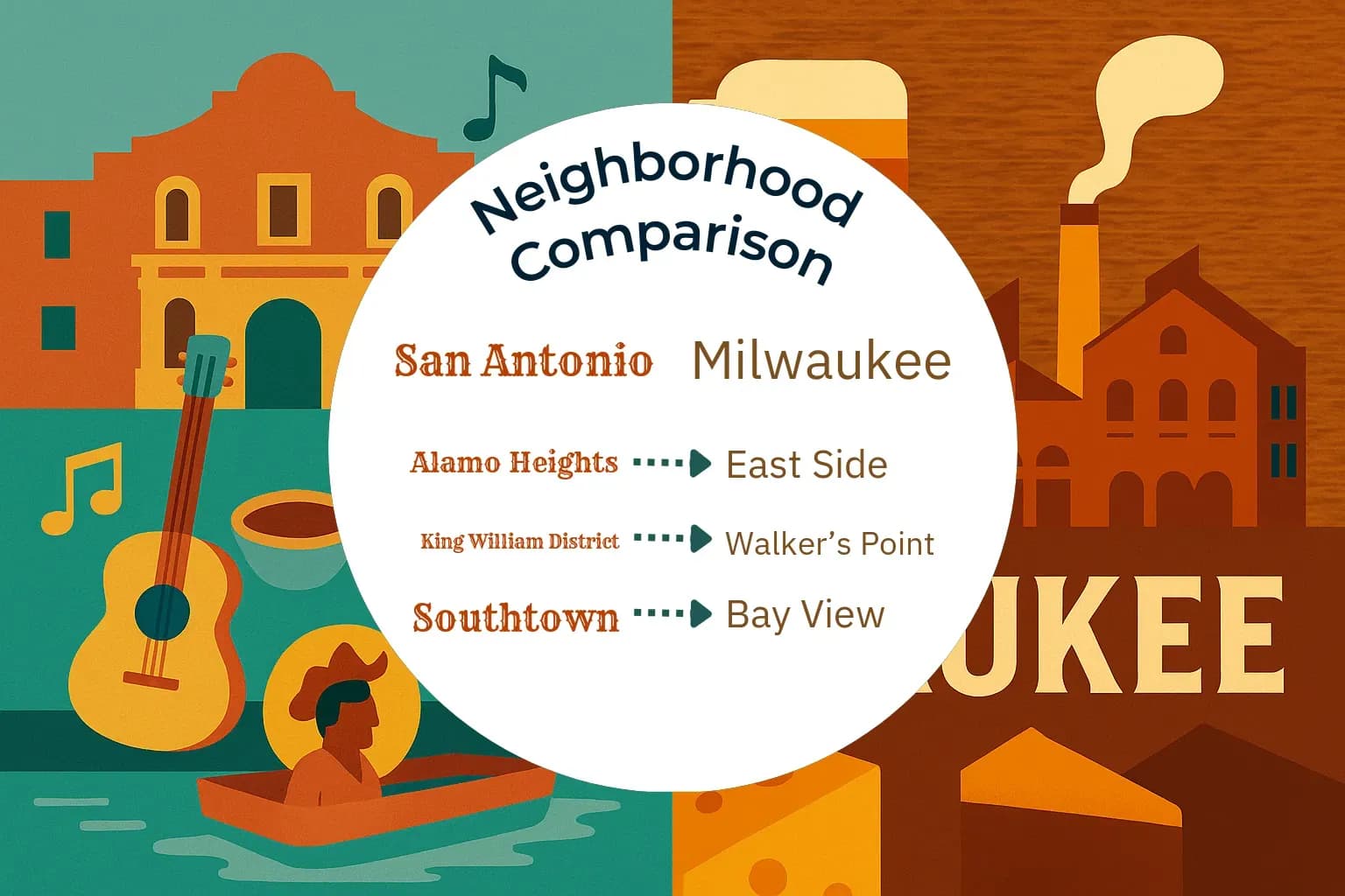 San Antonio vs Milwaukee Neighborhood Comparison