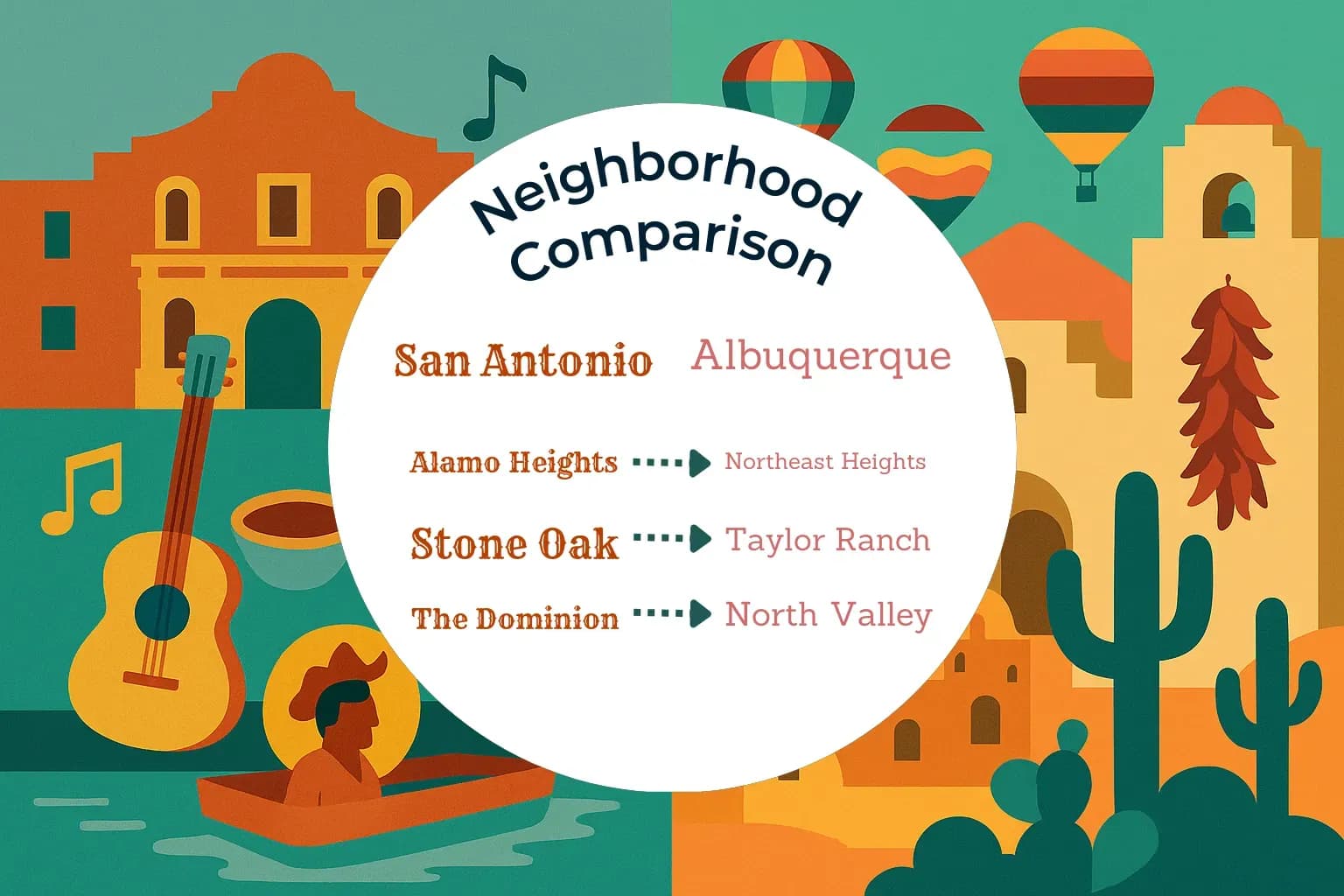 San Antonio vs Albuquerque Neighborhood Comparison
