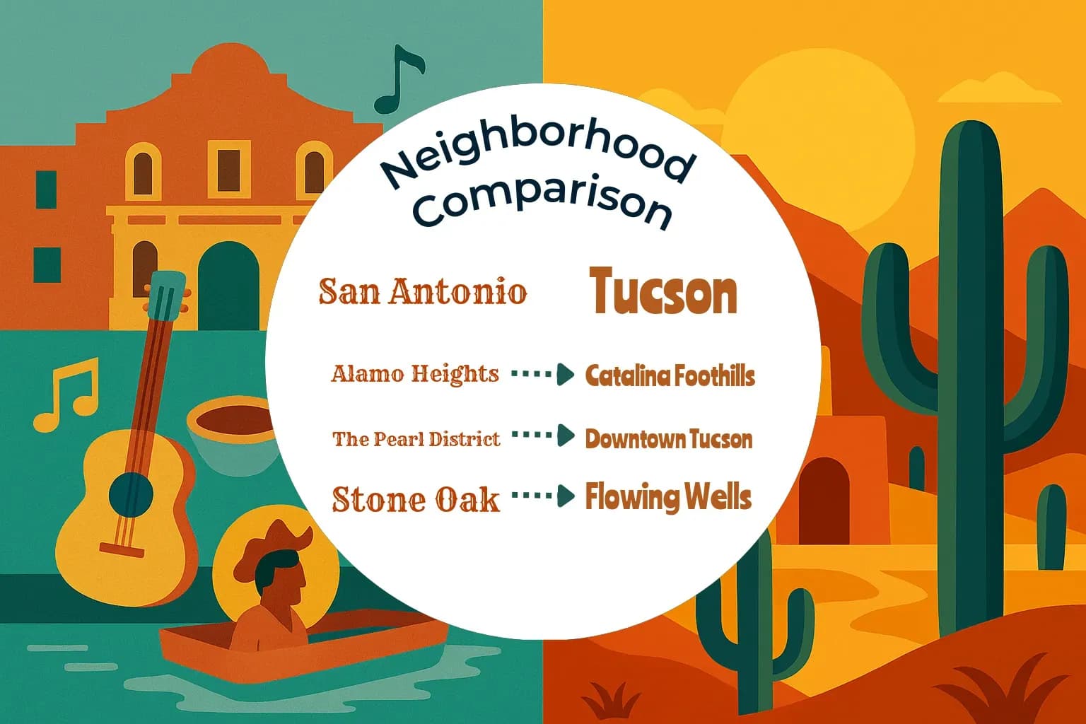 San Antonio vs Tucson Neighborhood Comparison