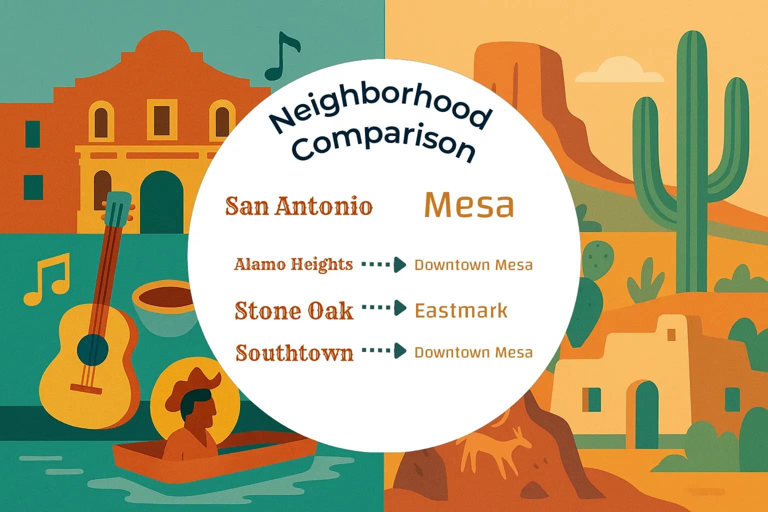 San Antonio vs Mesa Neighborhood Comparison