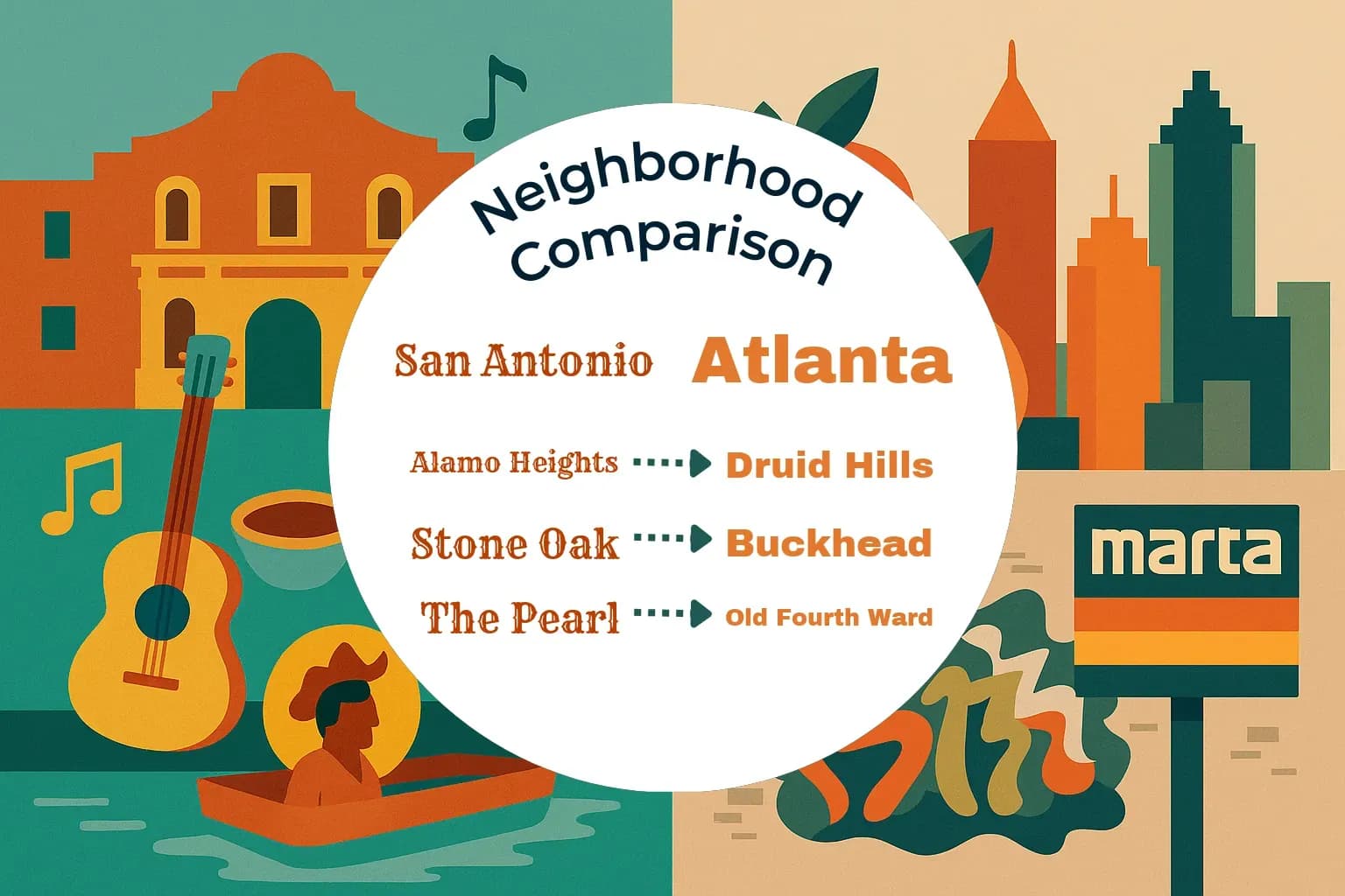 San Antonio vs Atlanta Neighborhood Comparison