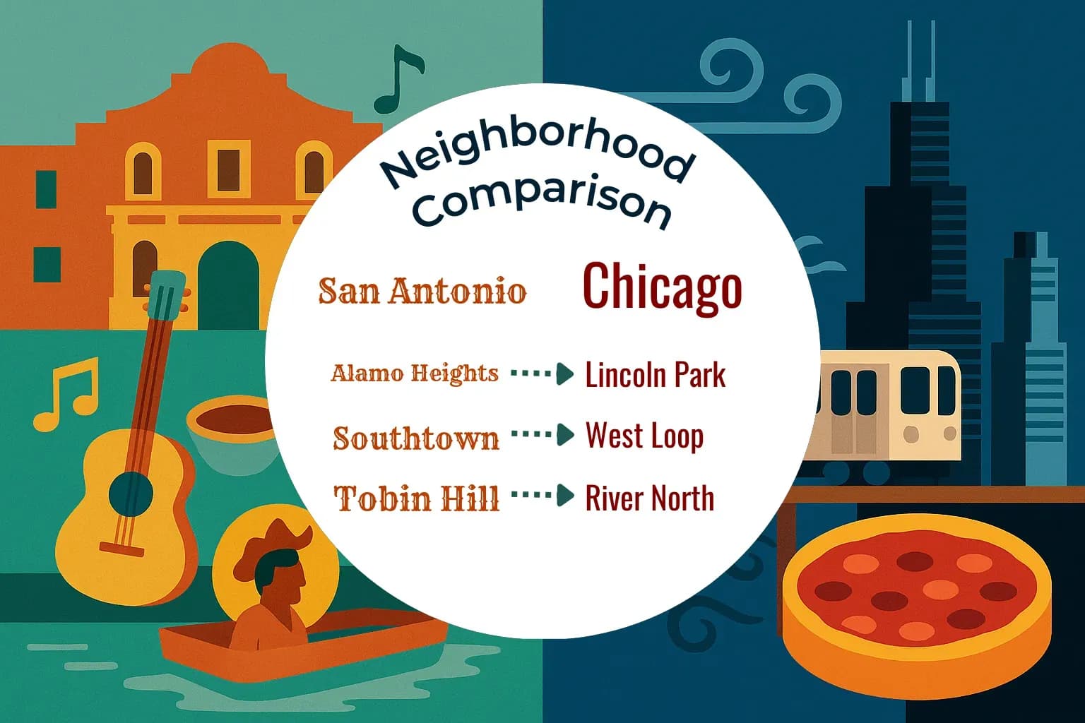 San Antonio vs Chicago Neighborhood Comparison