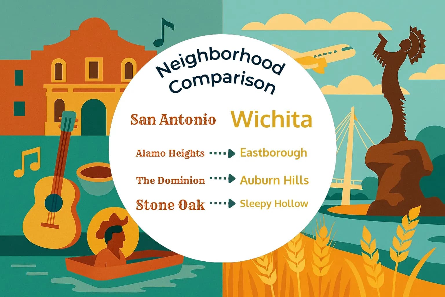 San Antonio vs Wichita Neighborhood Comparison