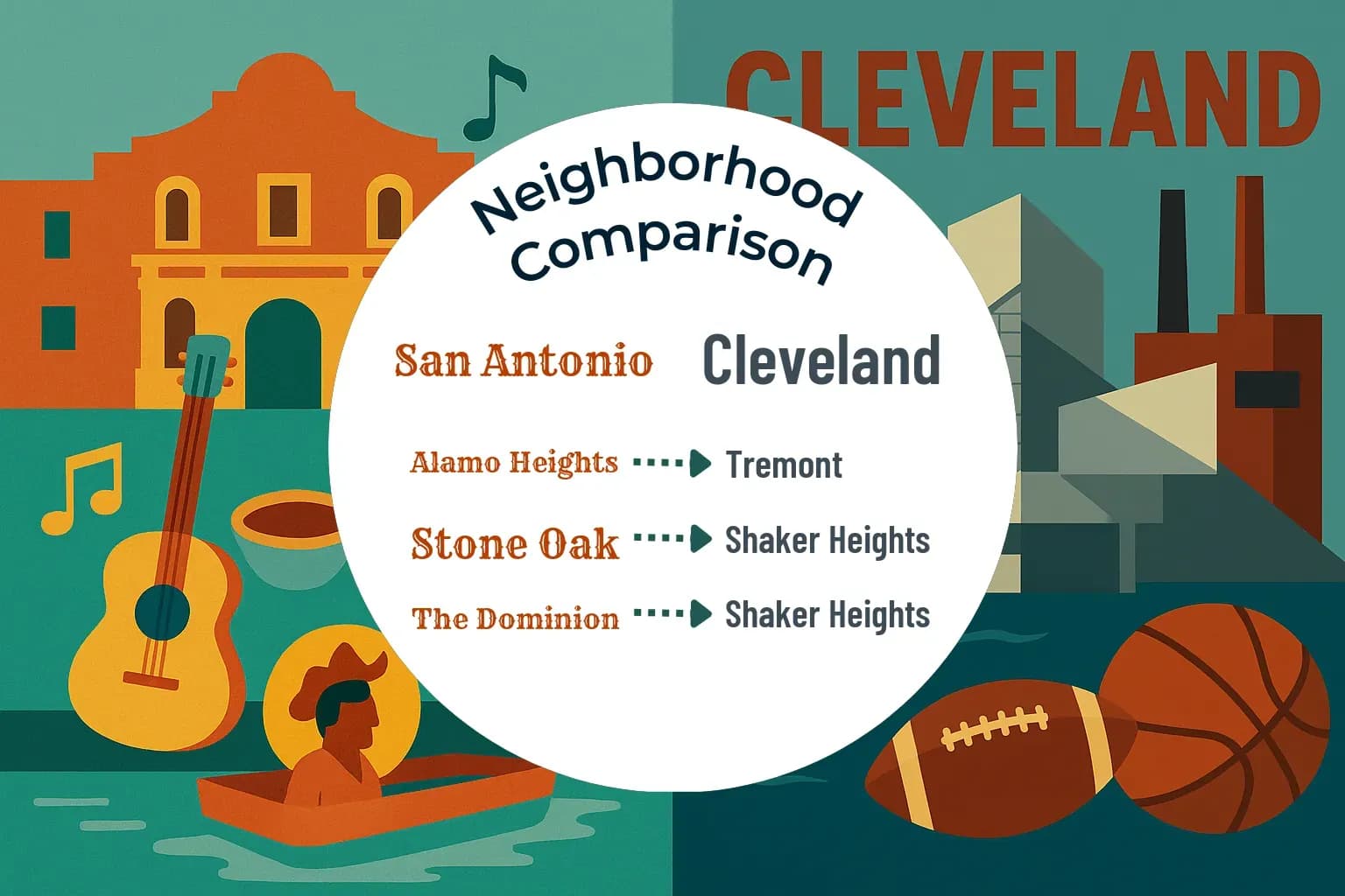 San Antonio vs Cleveland Neighborhood Comparison