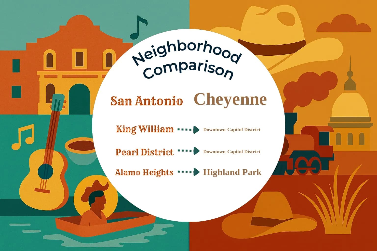 San Antonio vs Cheyenne Neighborhood Comparison