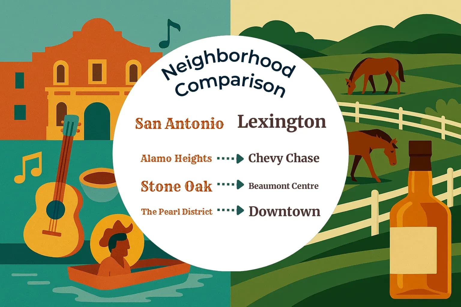 San Antonio vs Lexington Neighborhood Comparison
