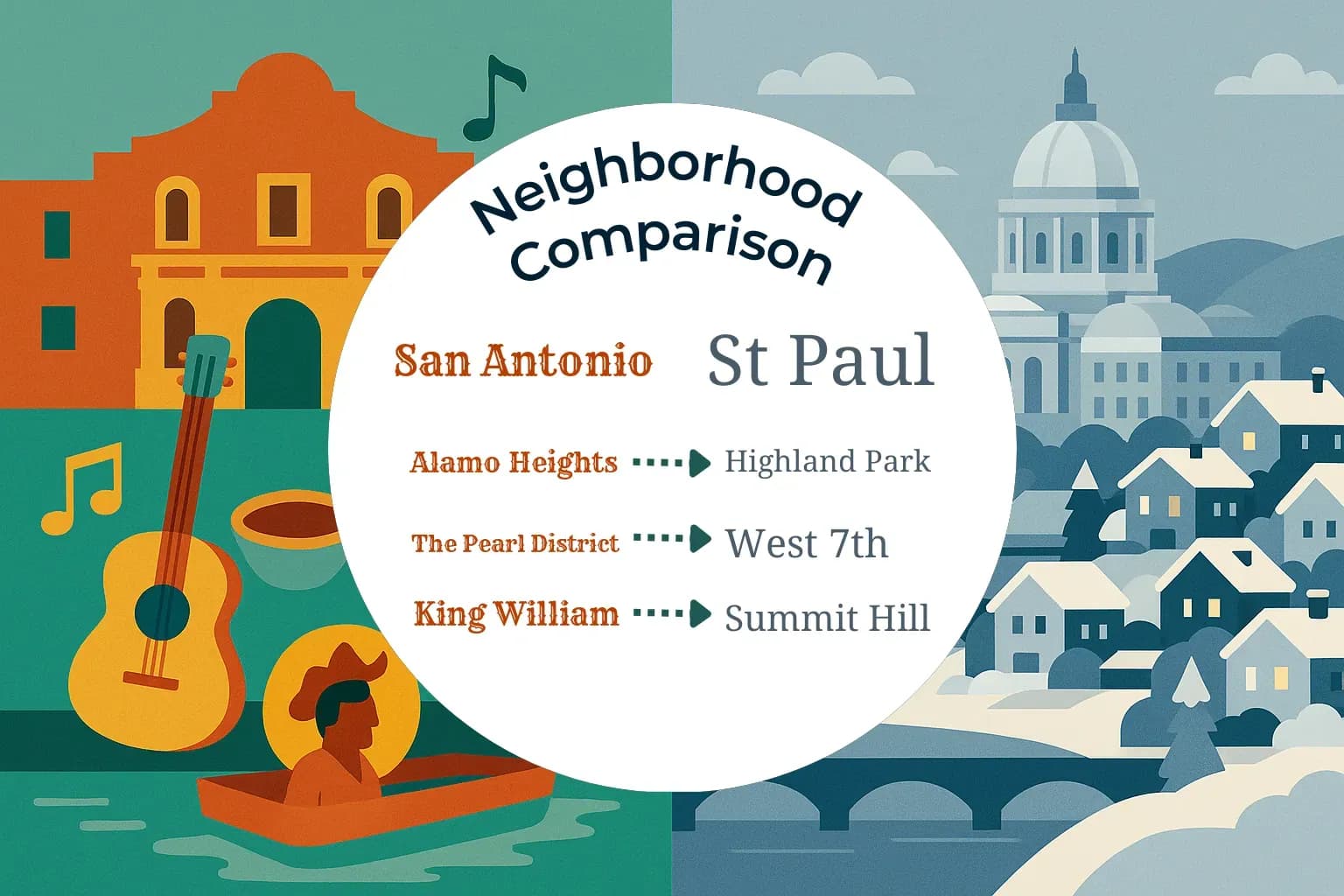 San Antonio vs St. Paul Neighborhood Comparison