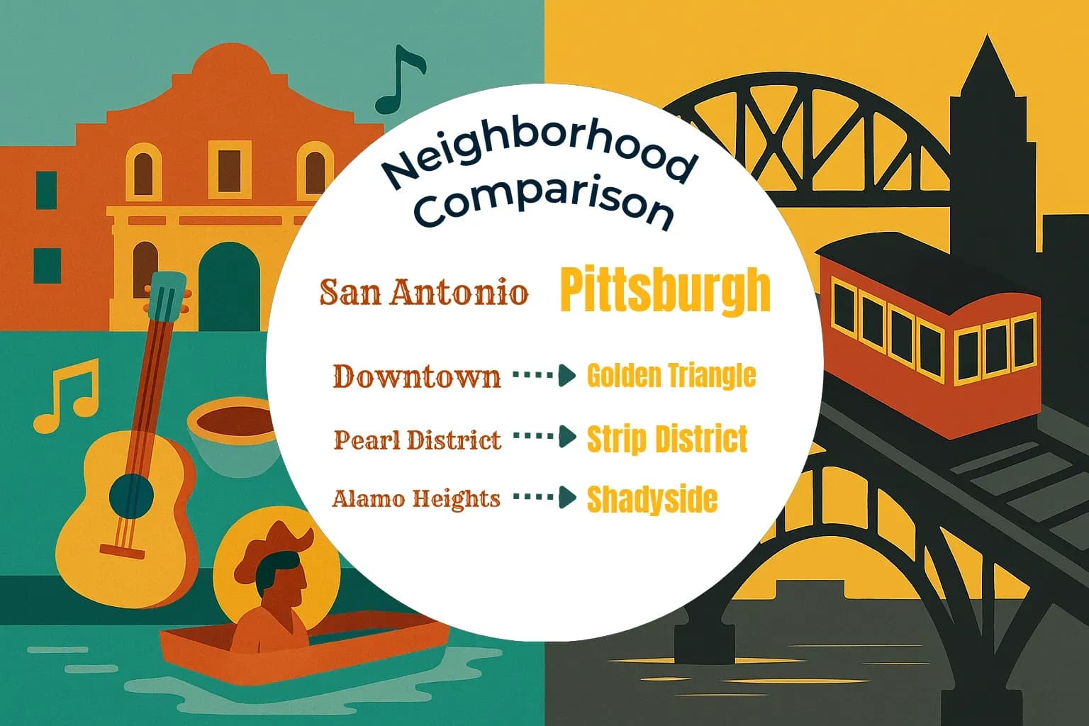 San Antonio vs Pittsburgh Neighborhood Comparison