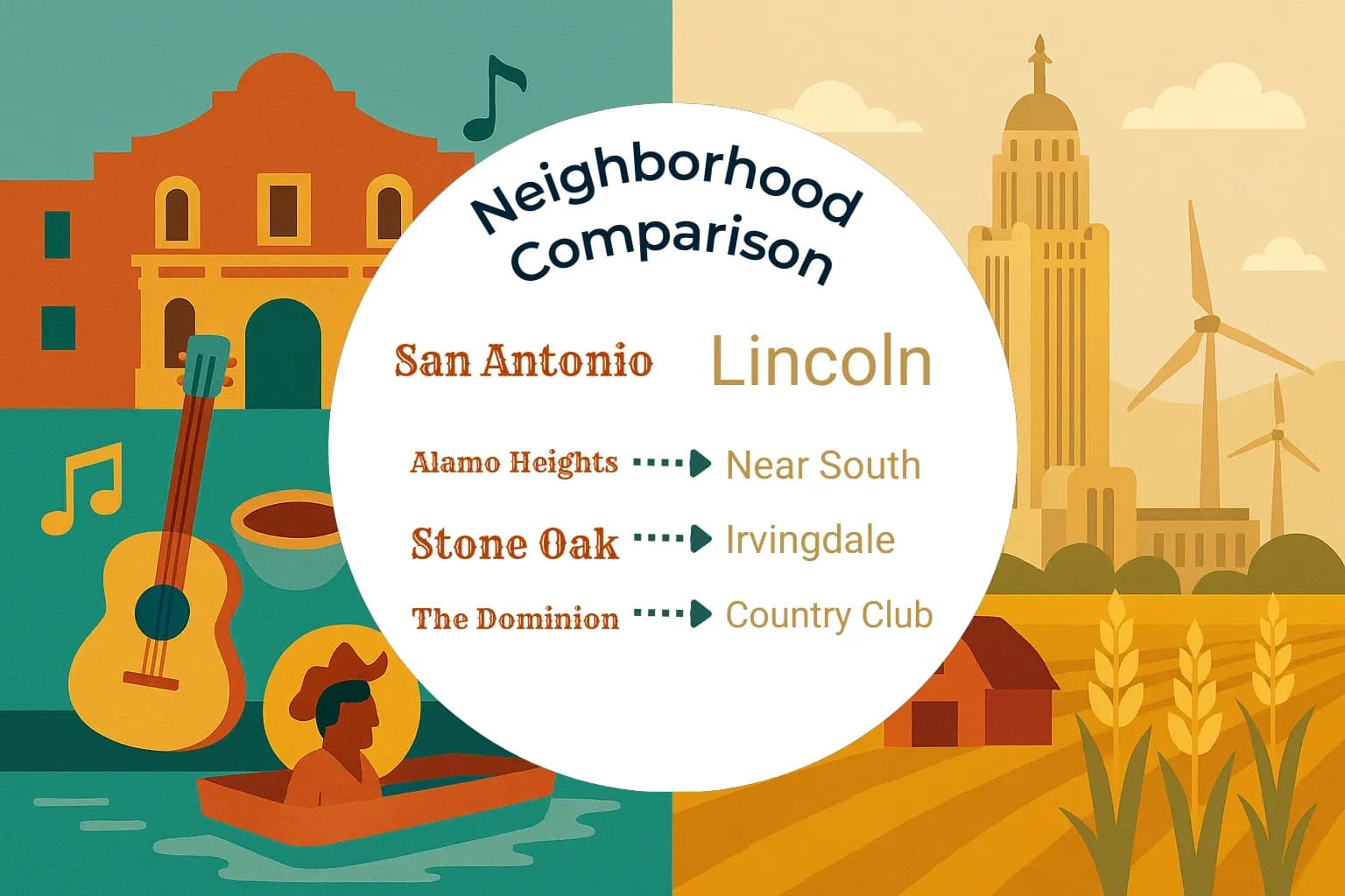 San Antonio vs Lincoln Neighborhood Comparison