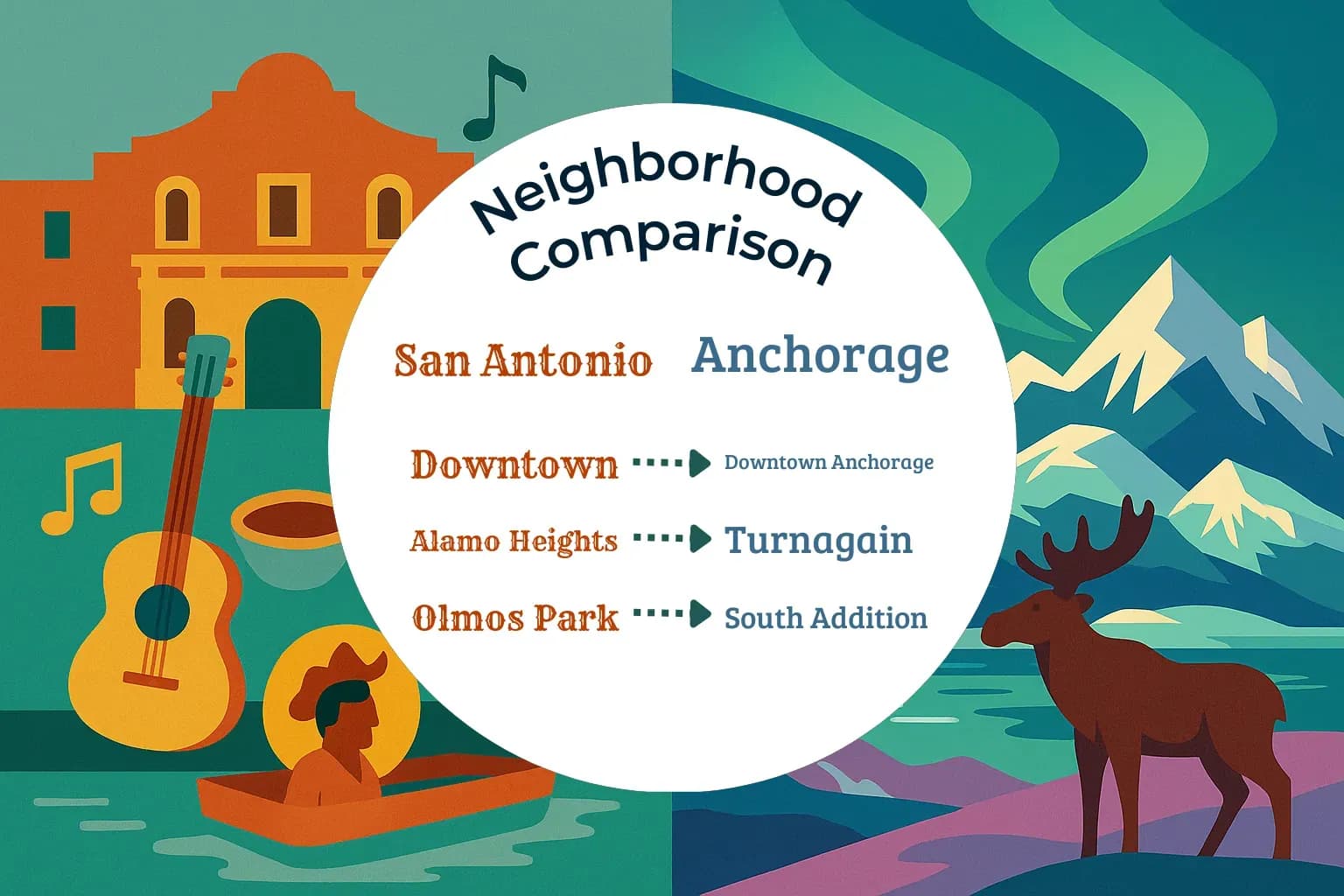 San Antonio vs Anchorage Neighborhood Comparison