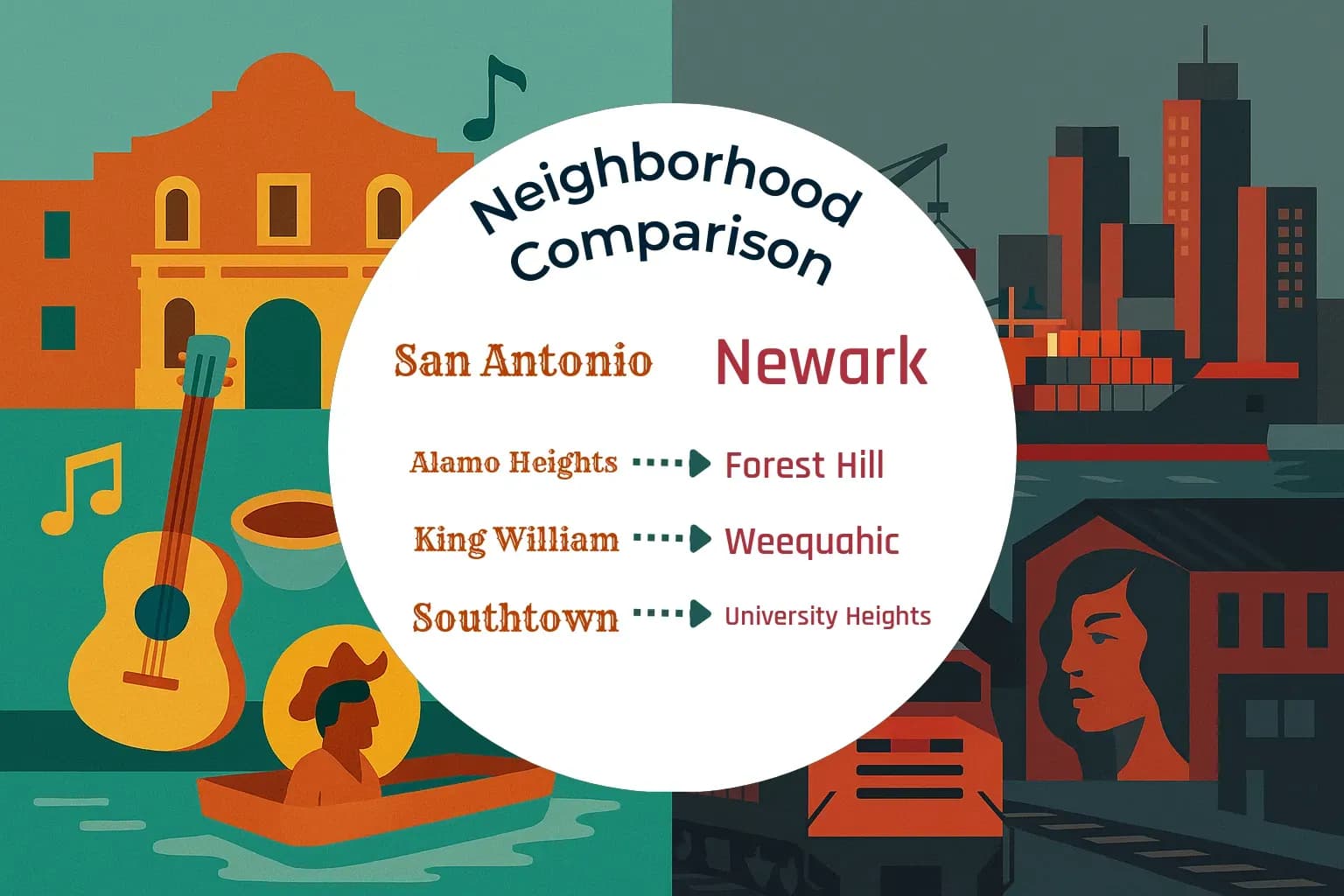 San Antonio vs Newark Neighborhood Comparison