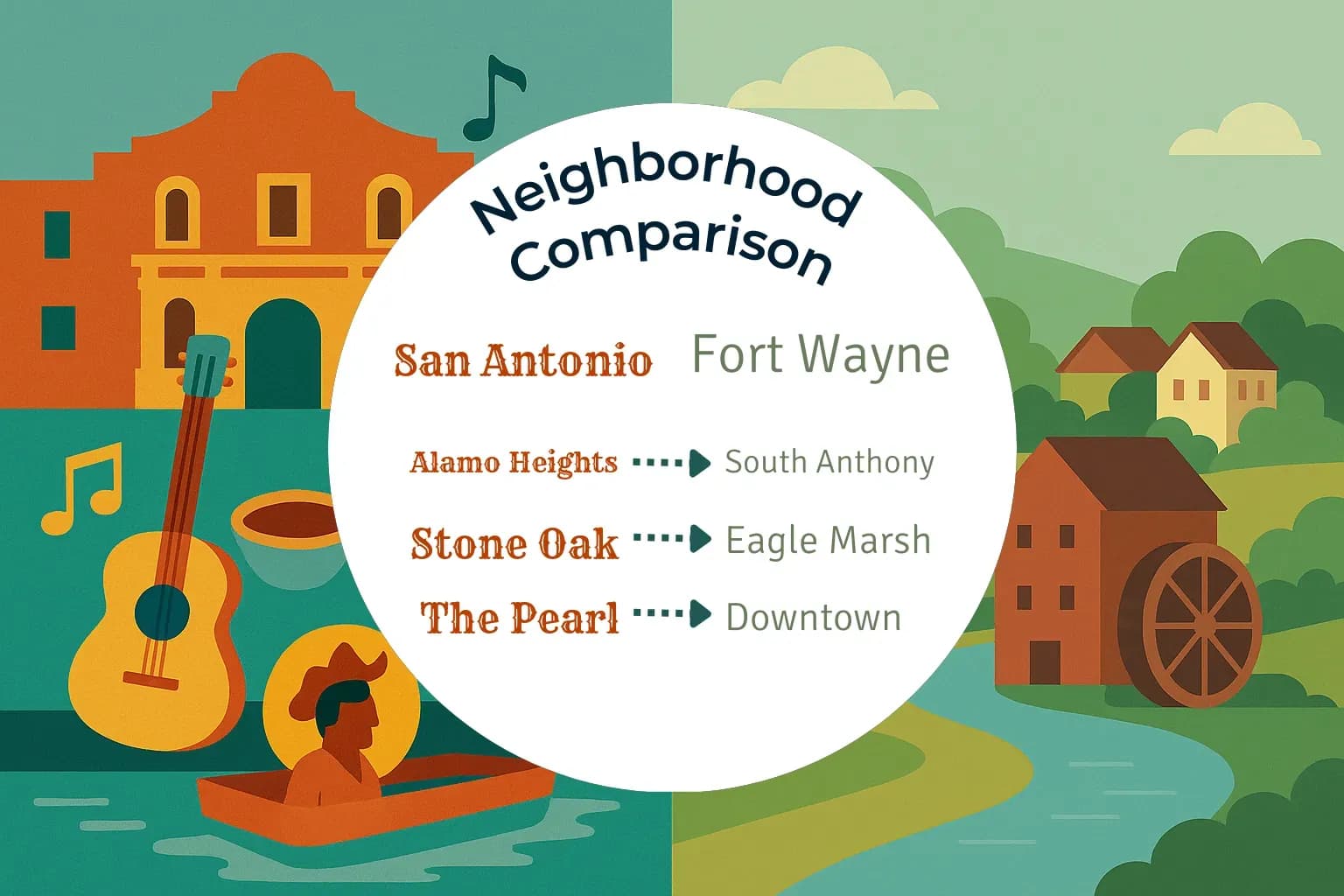 San Antonio vs Fort Wayne Neighborhood Comparison