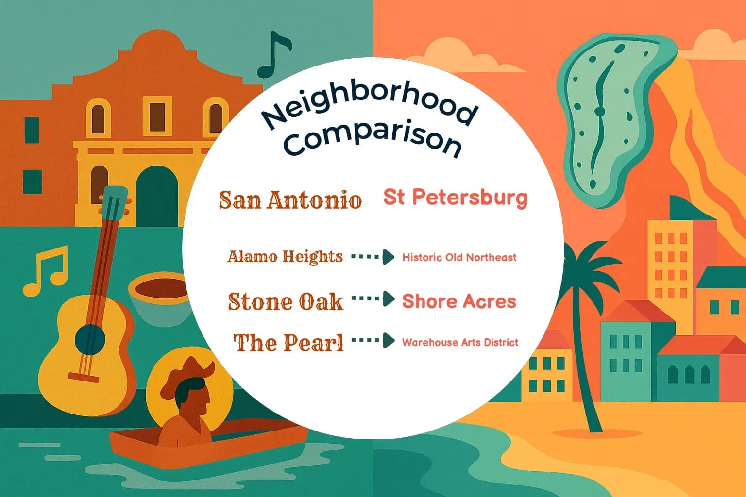 San Antonio vs St. Petersburg Neighborhood Comparison