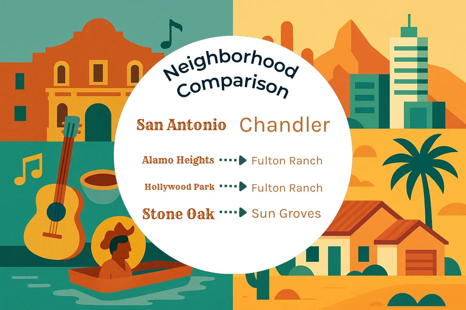 San Antonio vs Chandler Neighborhood Comparison