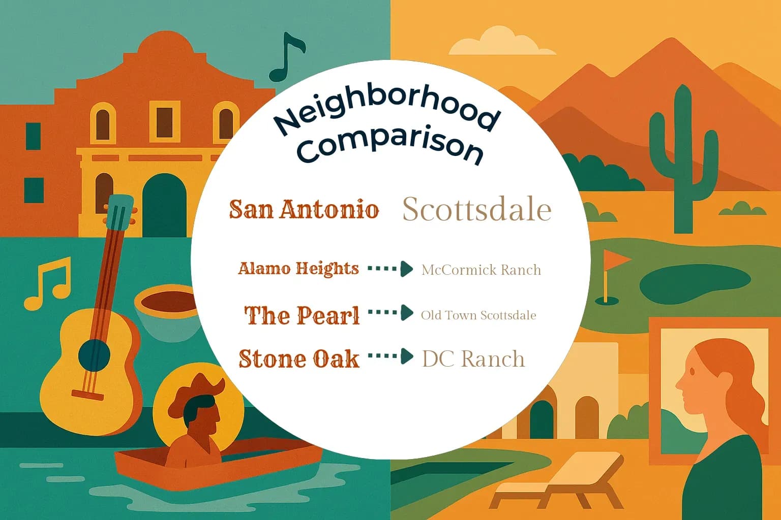 San Antonio vs Scottsdale Neighborhood Comparison