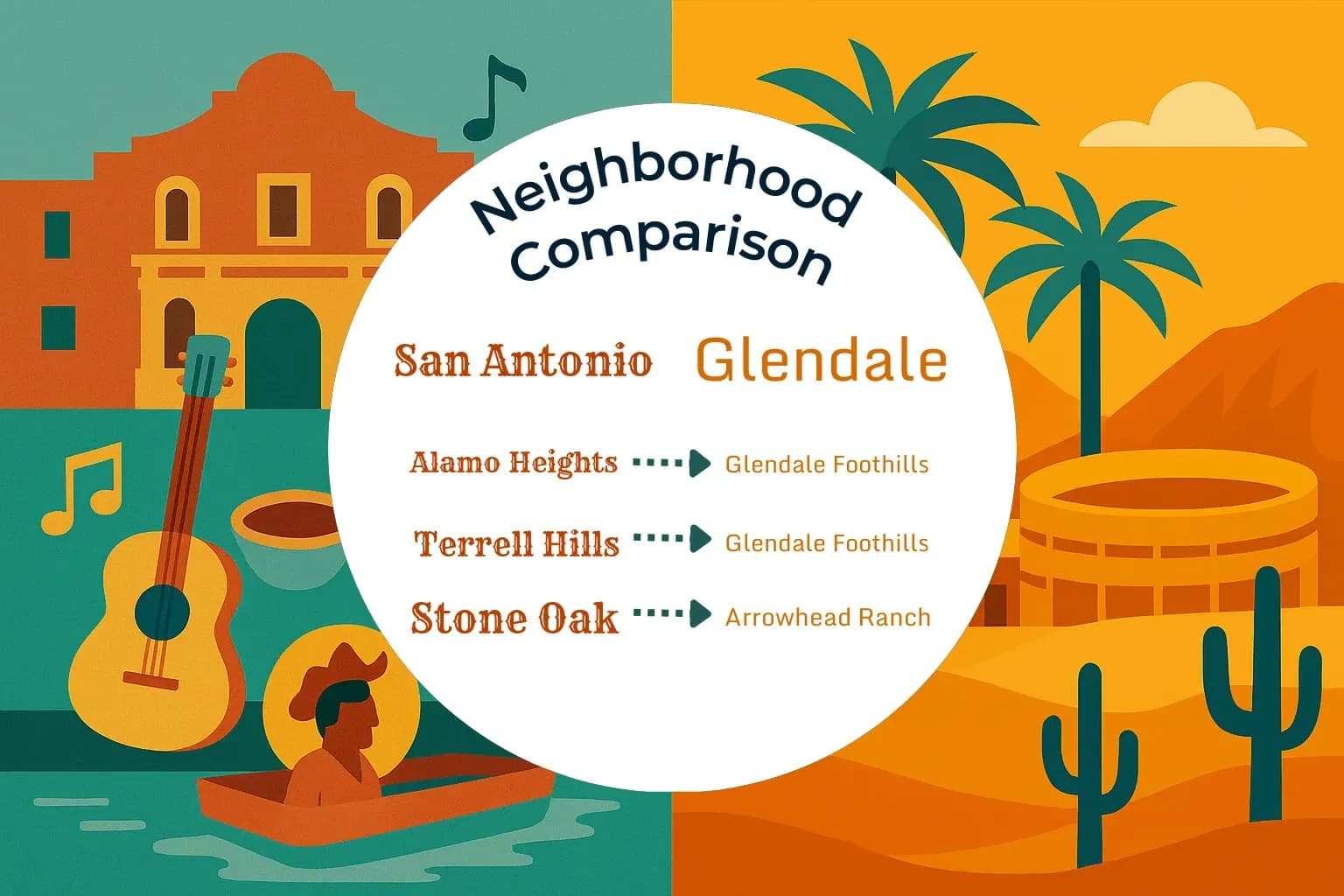 San Antonio vs Glendale Neighborhood Comparison