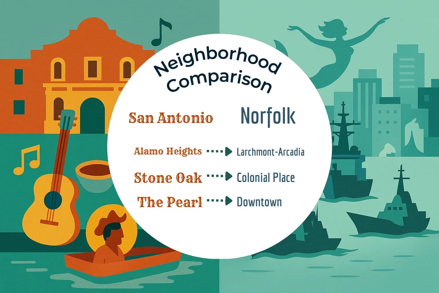 San Antonio vs Norfolk Neighborhood Comparison