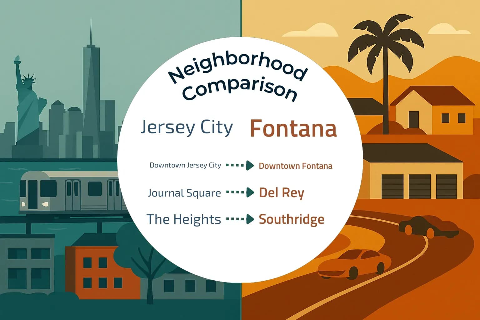 Jersey City vs Fontana Neighborhood Comparison