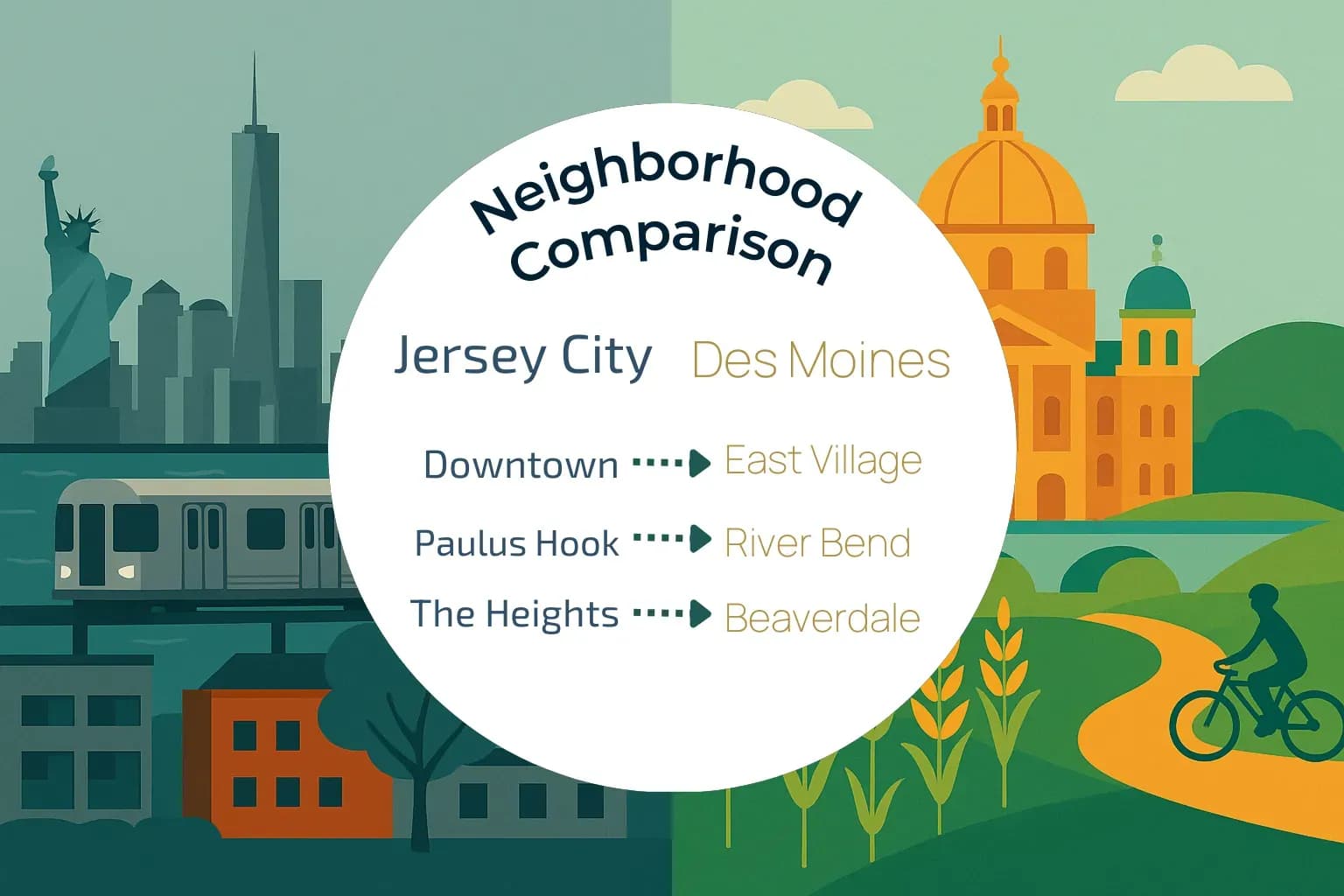 Jersey City vs Des Moines Neighborhood Comparison