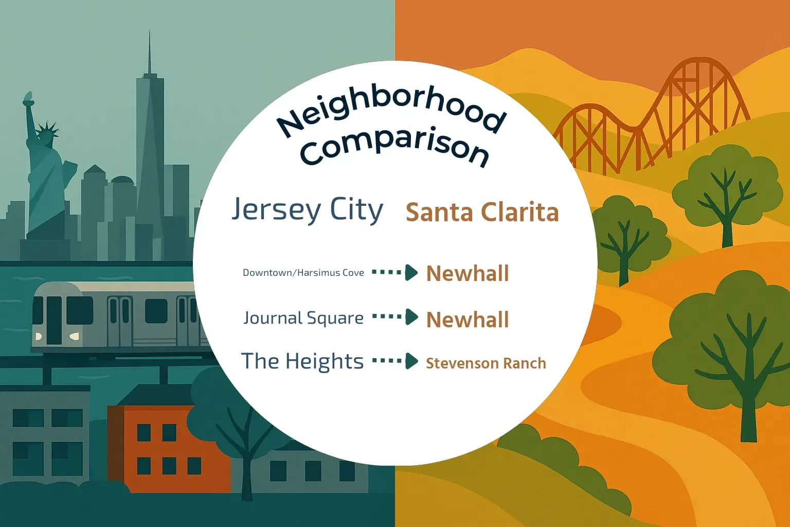 Jersey City vs Santa Clarita Neighborhood Comparison