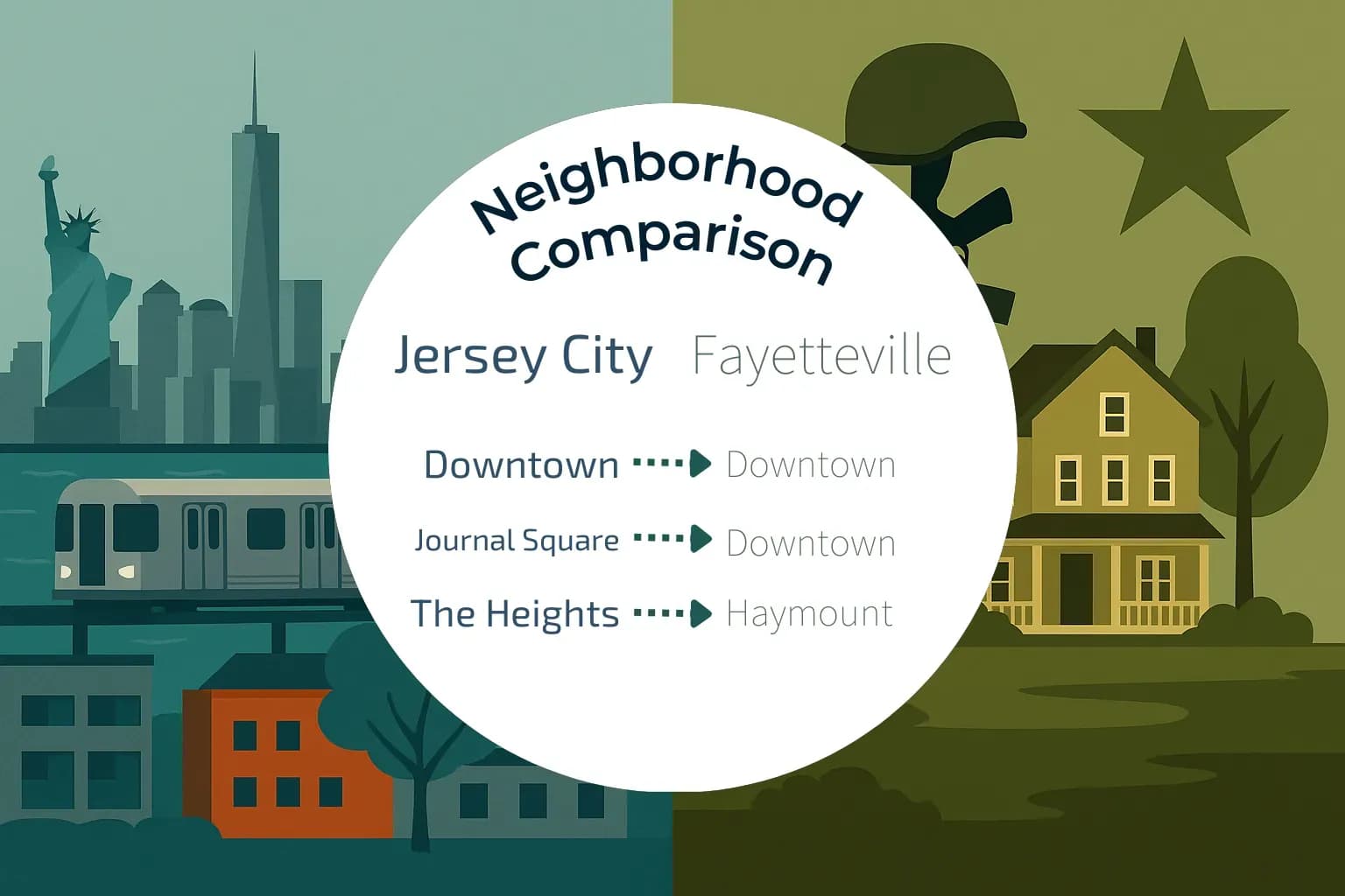 Jersey City vs Fayetteville Neighborhood Comparison