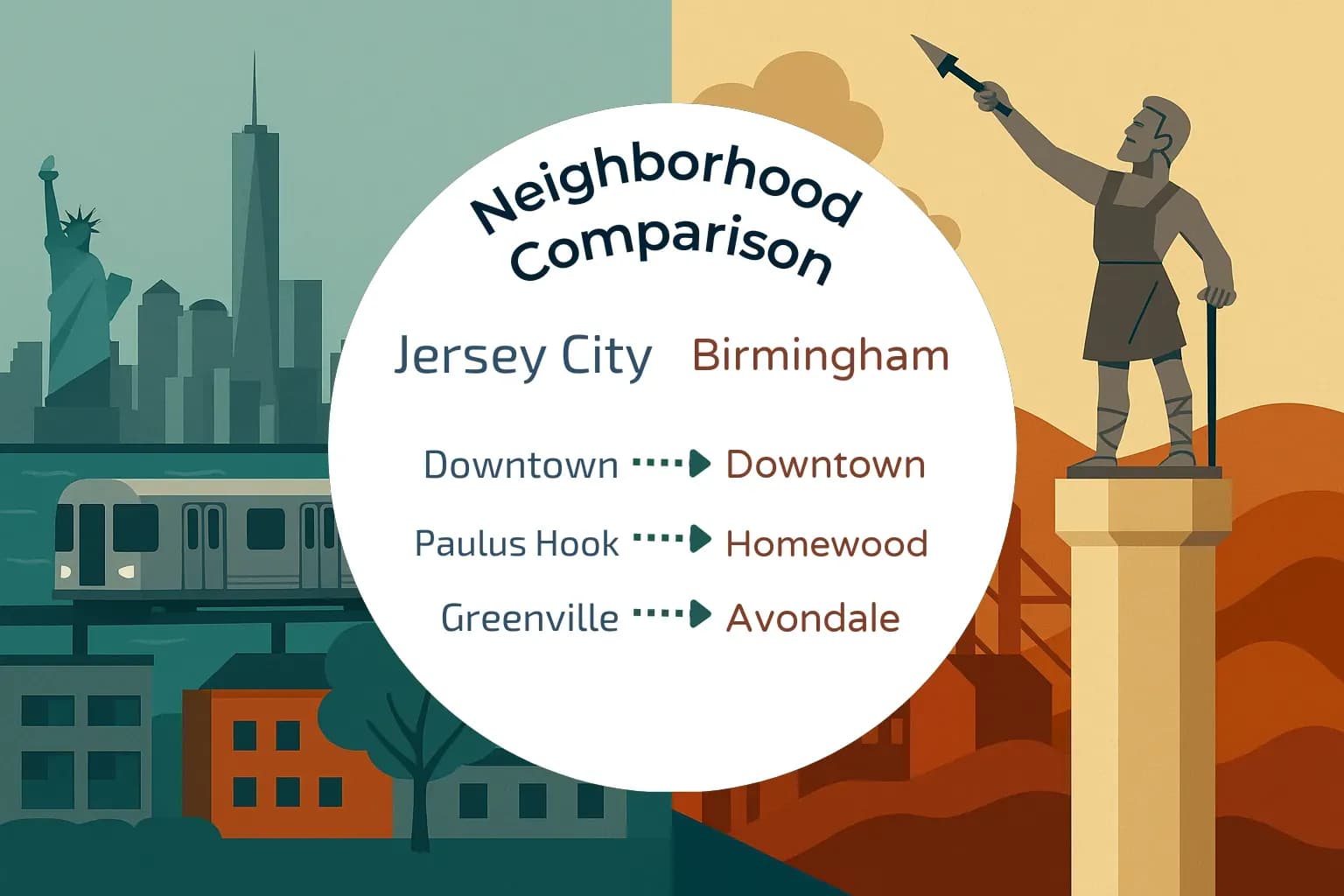 Jersey City vs Birmingham Neighborhood Comparison