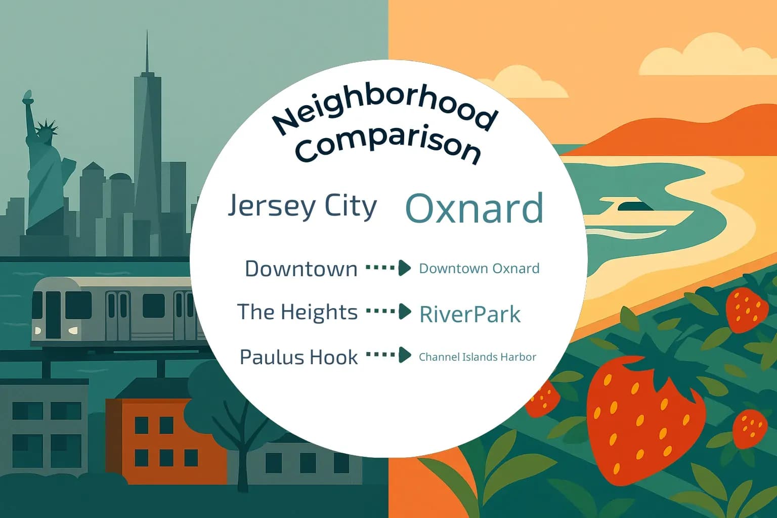 Jersey City vs Oxnard Neighborhood Comparison