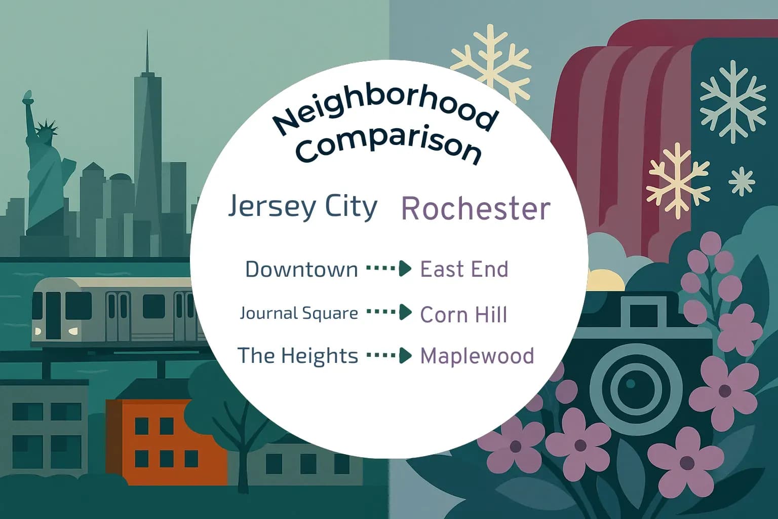 Jersey City vs Rochester Neighborhood Comparison