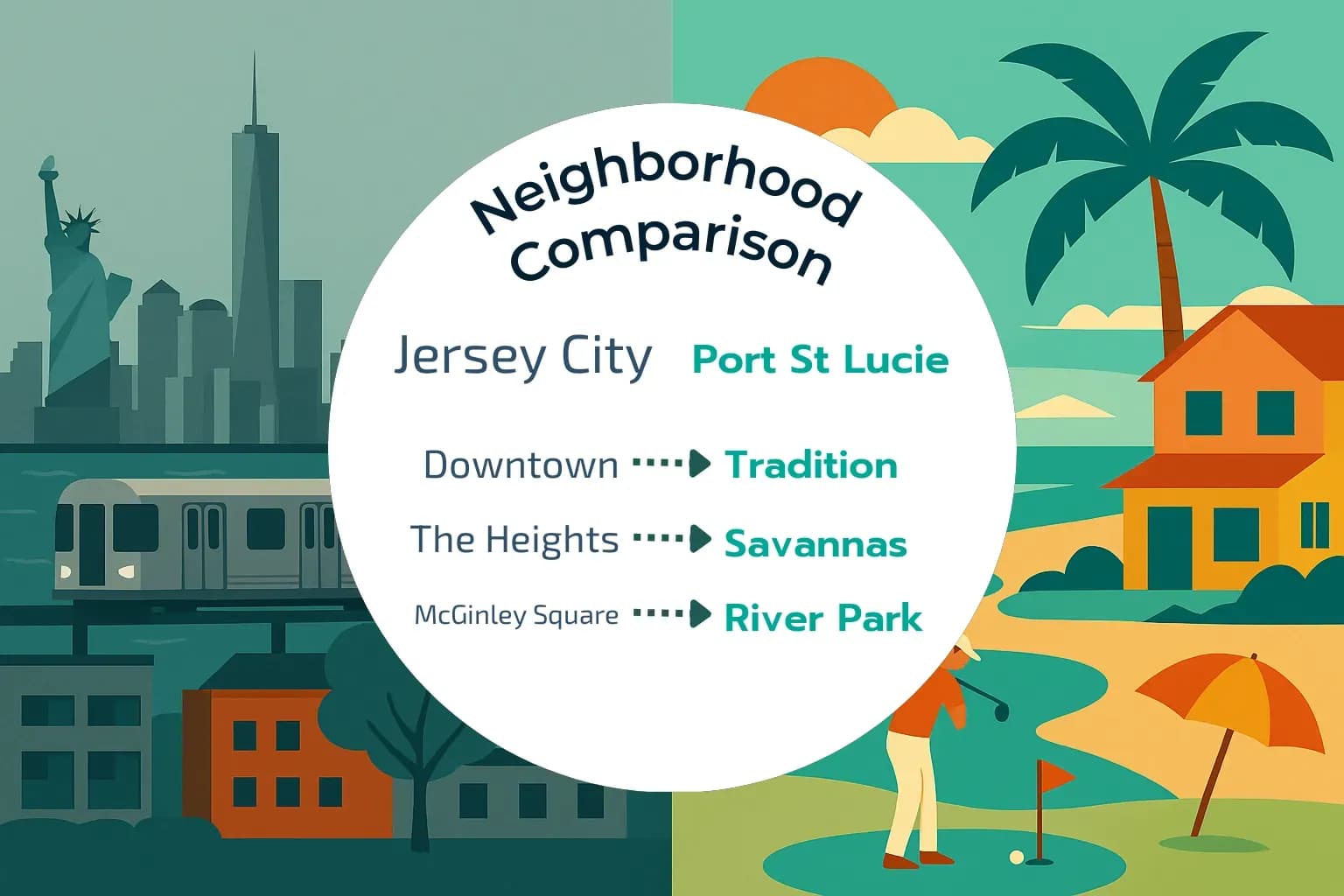 Jersey City vs Port St. Lucie Neighborhood Comparison